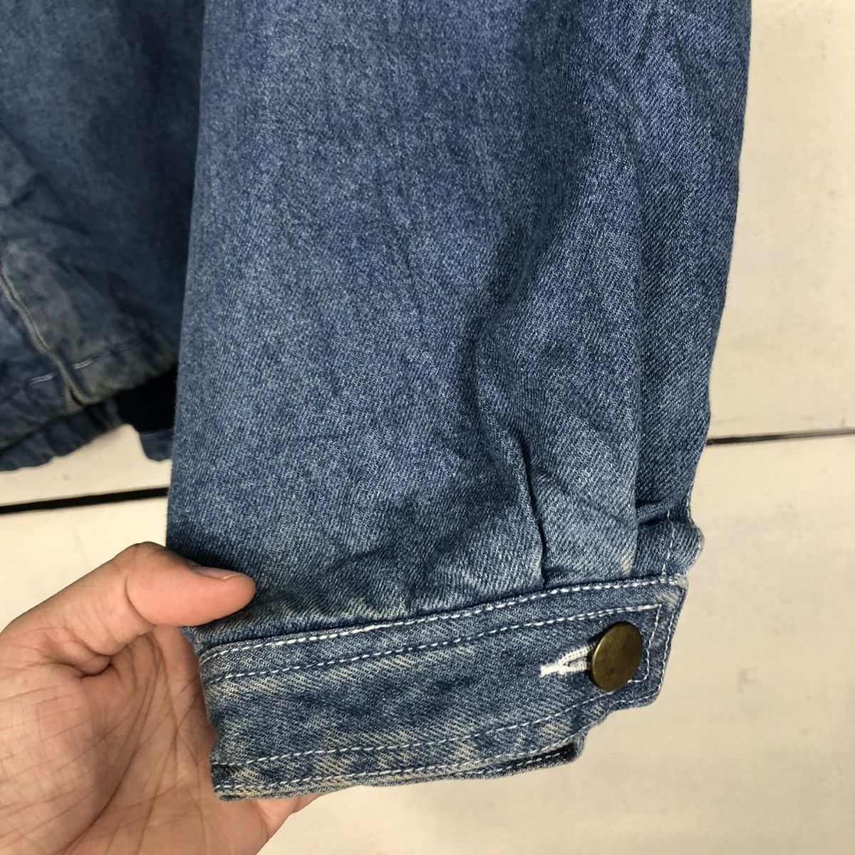 Japanese Brand 🔥 DENIM BOMBER JACKET BONDAGE DESIGN ALBEMARLE ISSEY MIYAKE Size US L / EU 52-54 / 3 - 15 Thumbnail