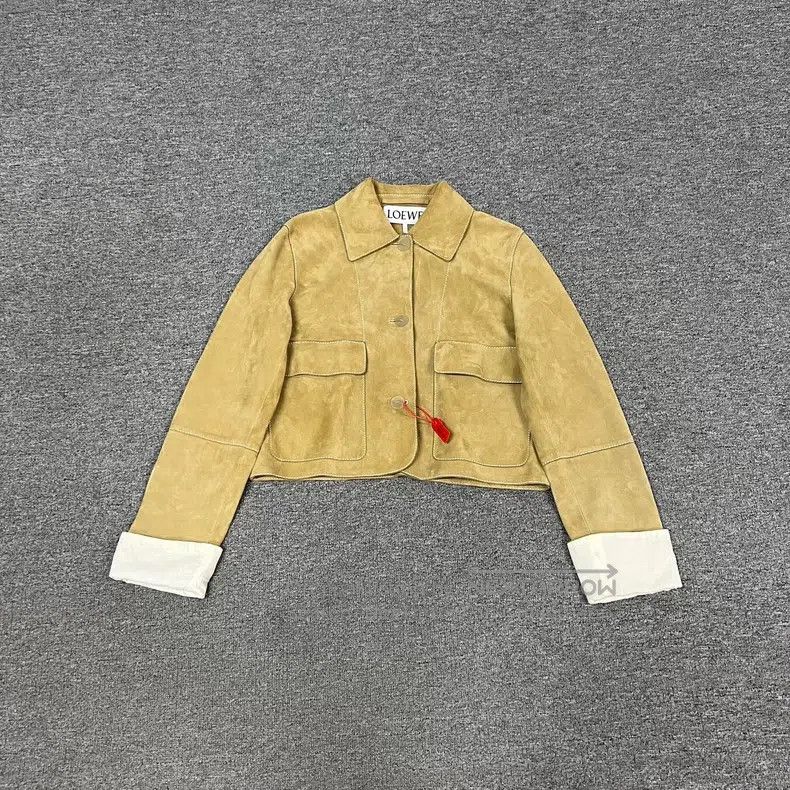 Loewe Loewe Suede Short Leather Jacket Size XXS / US 00 / IT 34 - 1 Thumbnail