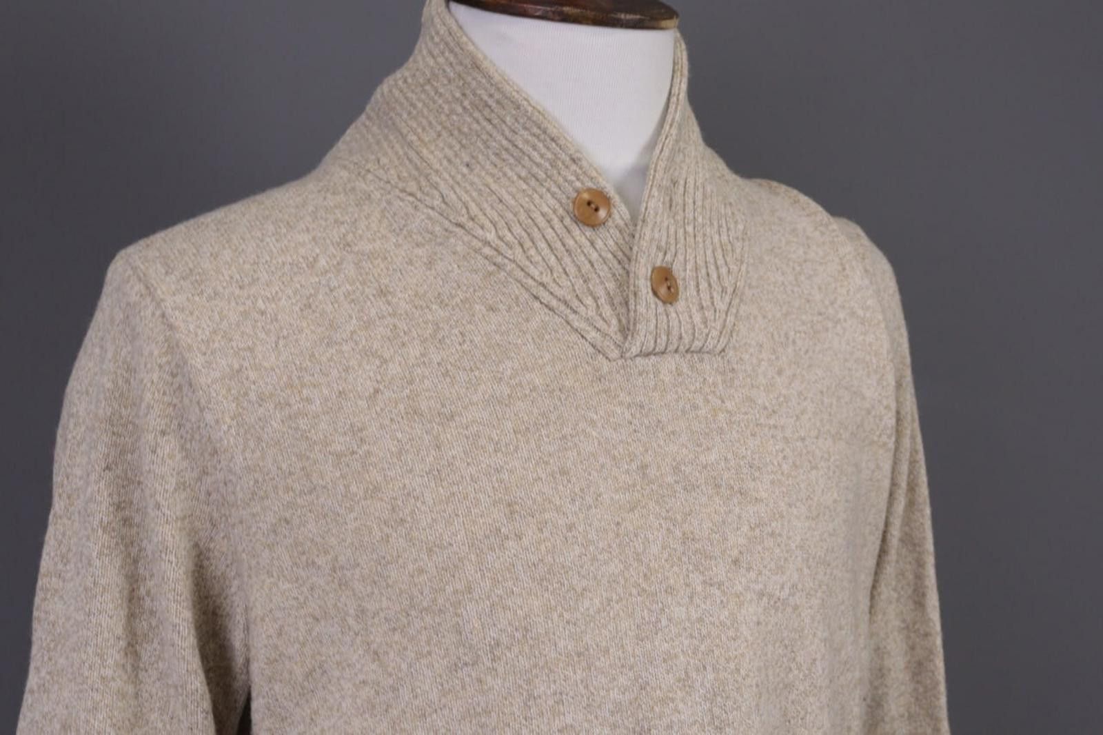 J.Crew J.Crew Beige Merino Shawl Knit Pullover Sweater Size M Size US M / EU 48-50 / 2 - 6 Thumbnail