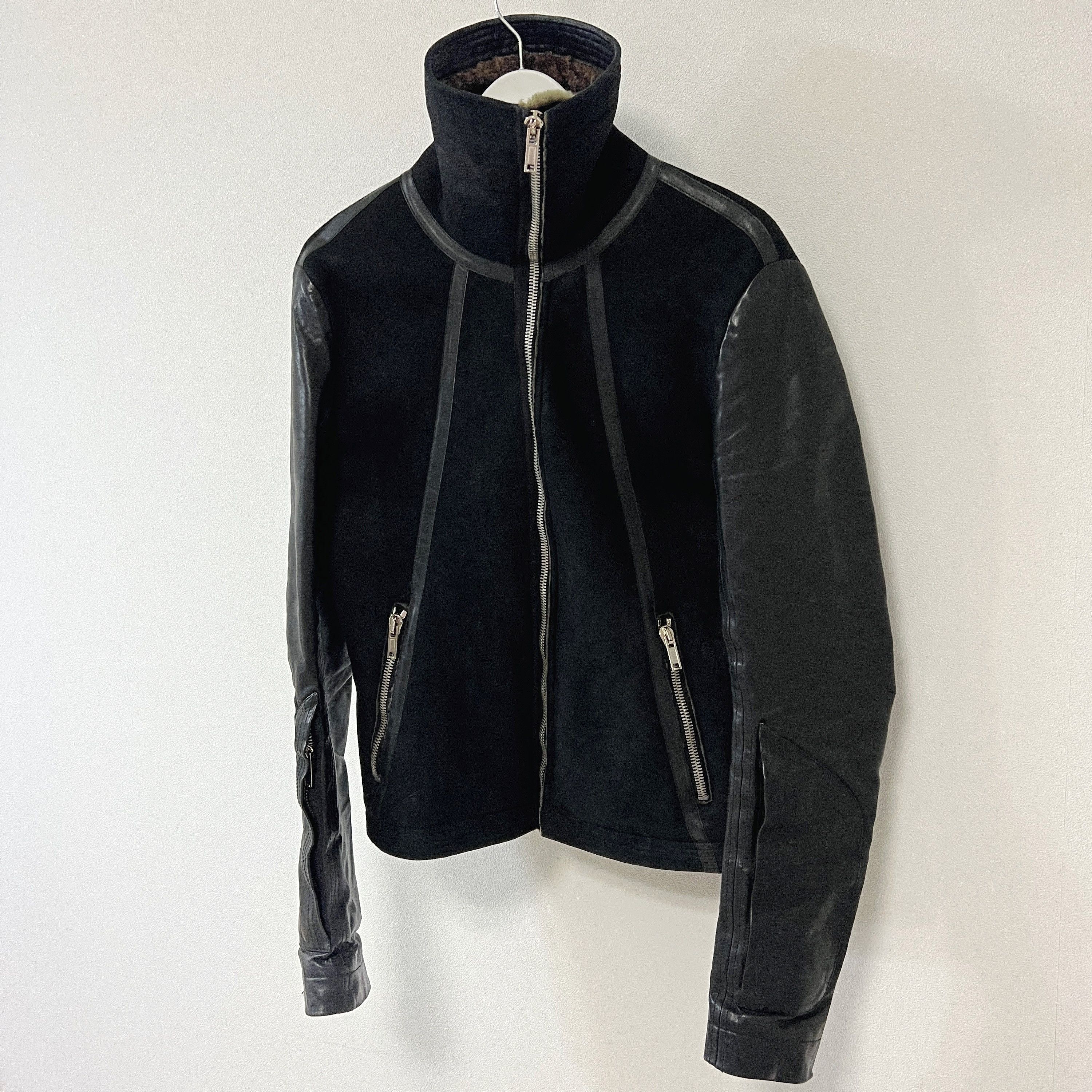 Rick Owens Rick Owens 12FW "MOUNTAIN" Geo Shearling Leather Jacket Size US M / EU 48-50 / 2 - 4 Thumbnail