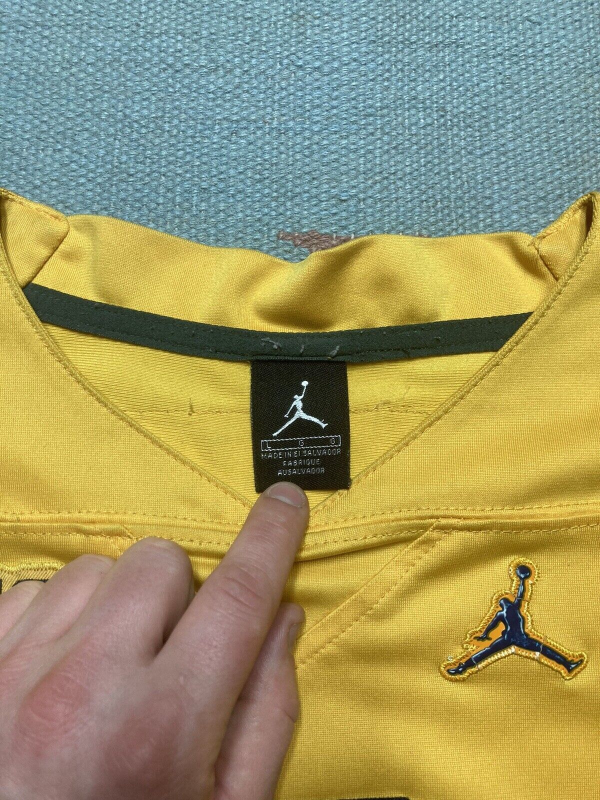Nike × Vintage Air Jordan big 10 jersey university Michigan wolve Gary #3 L Size US L / EU 52-54 / 3 - 5 Thumbnail