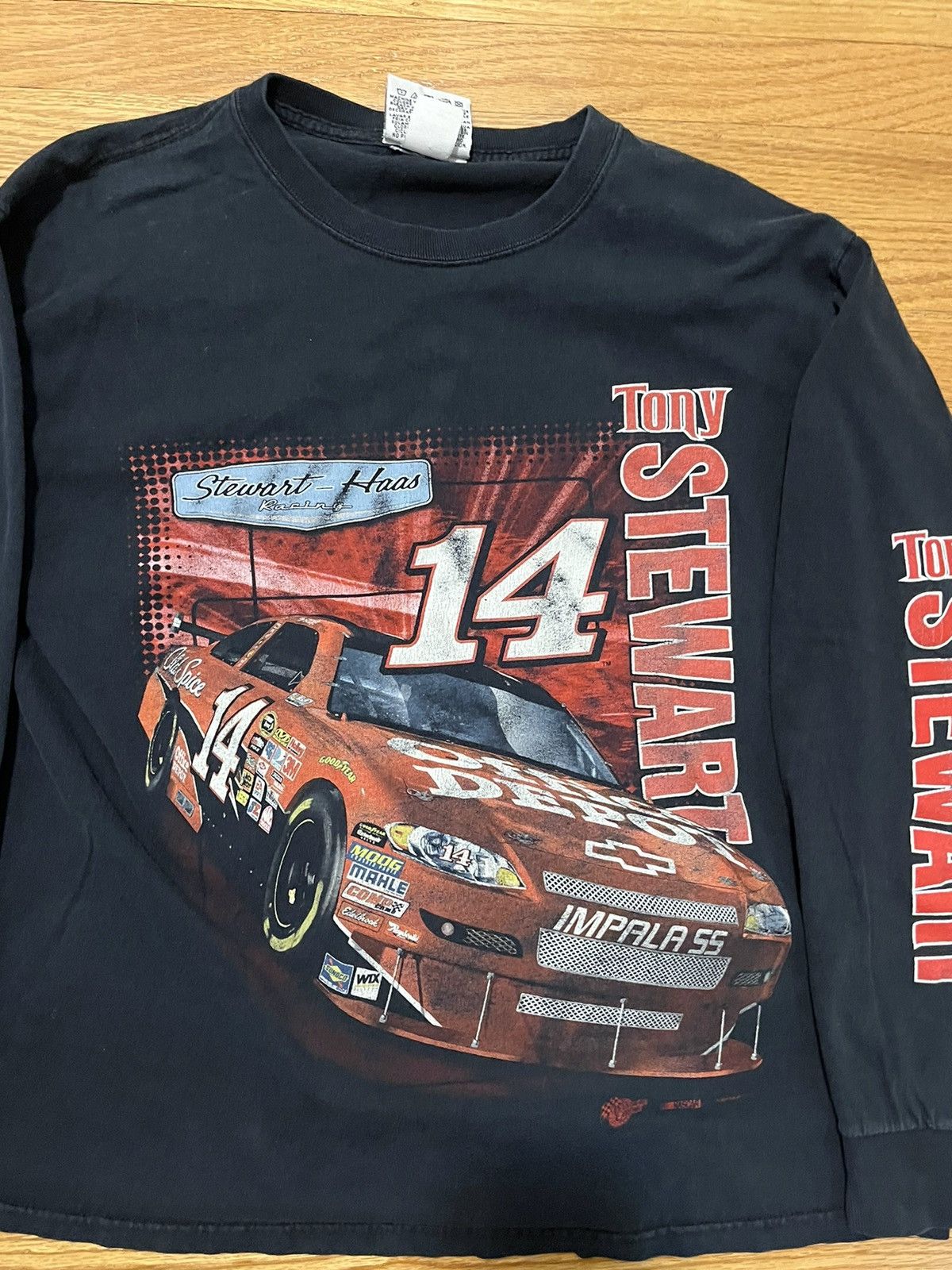 NASCAR × Vintage Vintage Boxy Black Nascar Racing Longsleeve Y2K grunge Size US L / EU 52-54 / 3 - 3 Thumbnail