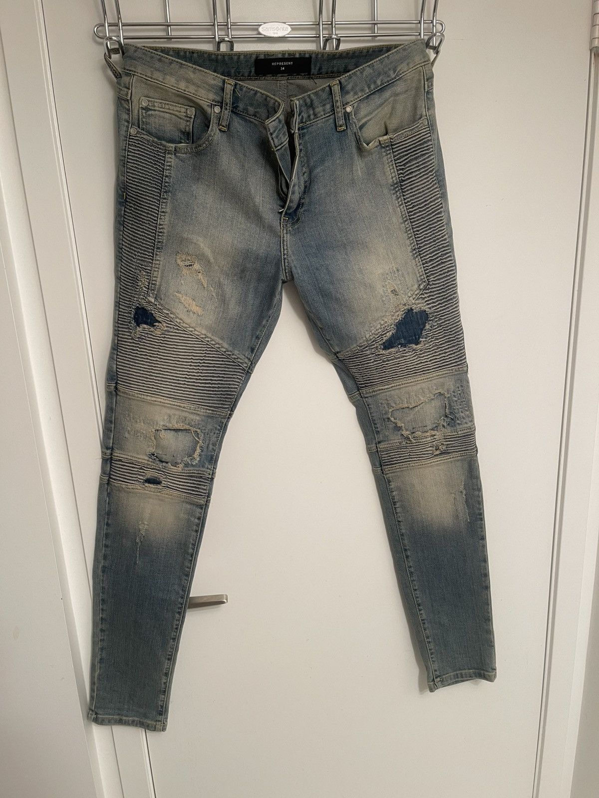 Represent Clo. Vintage Represent Biker Denim 34 Gently Used Size US 34 / EU 50 - 1 Thumbnail