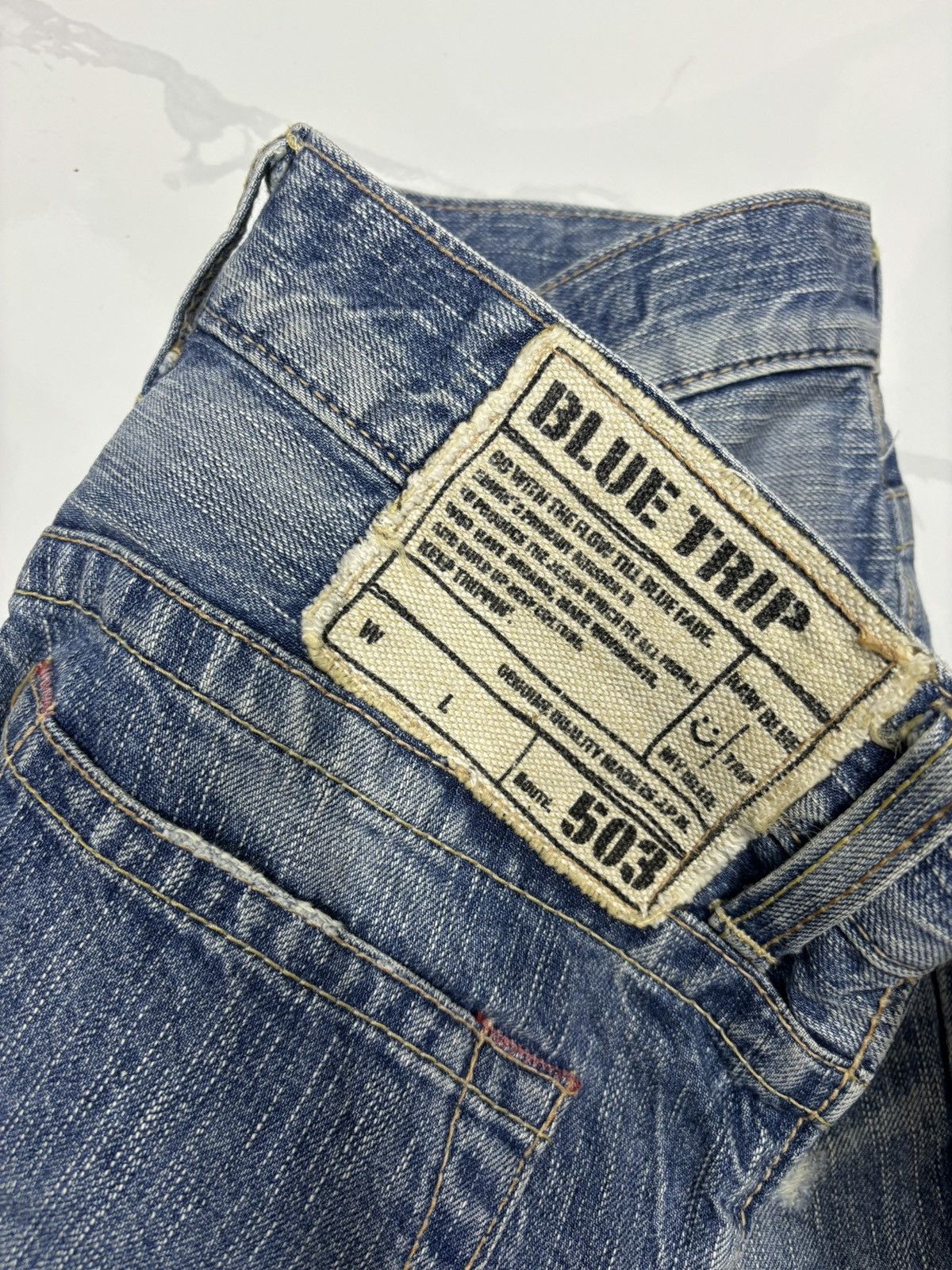 Edwin Flare Jeans Edwin 503 Bootcut Distressed Denim Jeans Size 31" - 10 Thumbnail