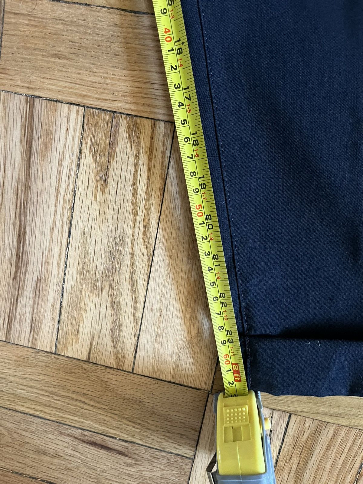 Beams Plus Beams Plus Cropped Double Pleat Chino Pant in Navy Size US 31 - 8 Thumbnail