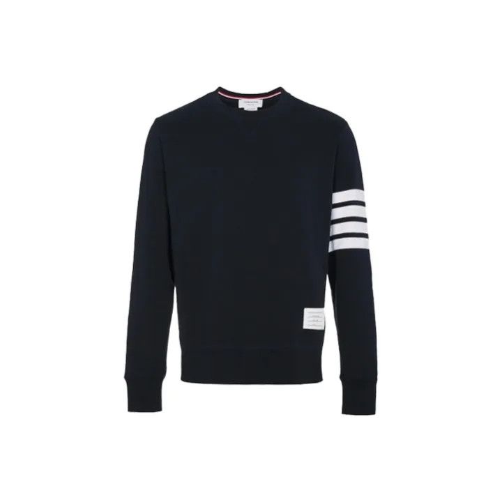 Thom Browne Classic Navy Blue Logo Sweatshirt 0079