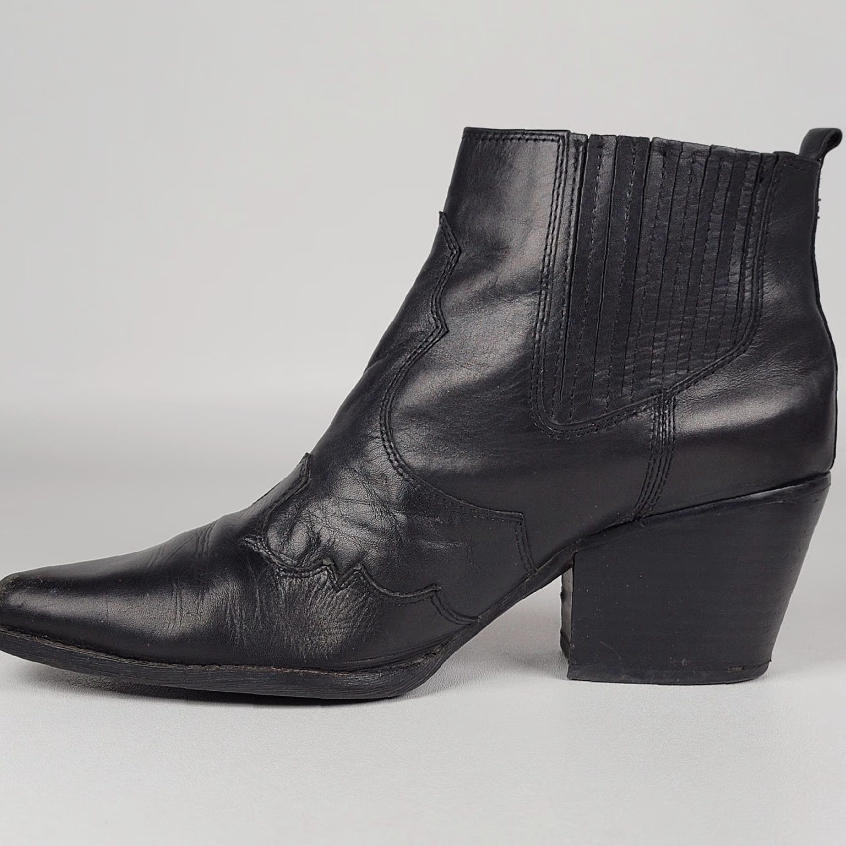 Sam Edelman Sam Edelman Black Winona Leather Western Boots Women 9 M Size US 9 / IT 39 - 4 Thumbnail