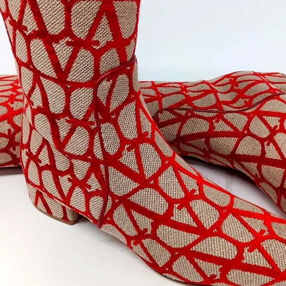 Valentino Valentino Garavani Toile Iconographe VLogo Boots - EU39.5 Size US 9.5 / IT 39.5 - 6 Thumbnail