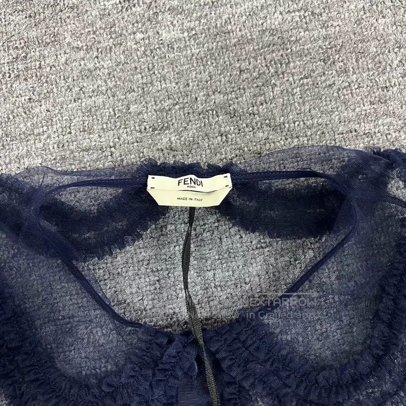 Fendi Fendi Show model sheer net lace baby doll long sleeve shir Size S / US 4 / IT 40 - 5 Thumbnail