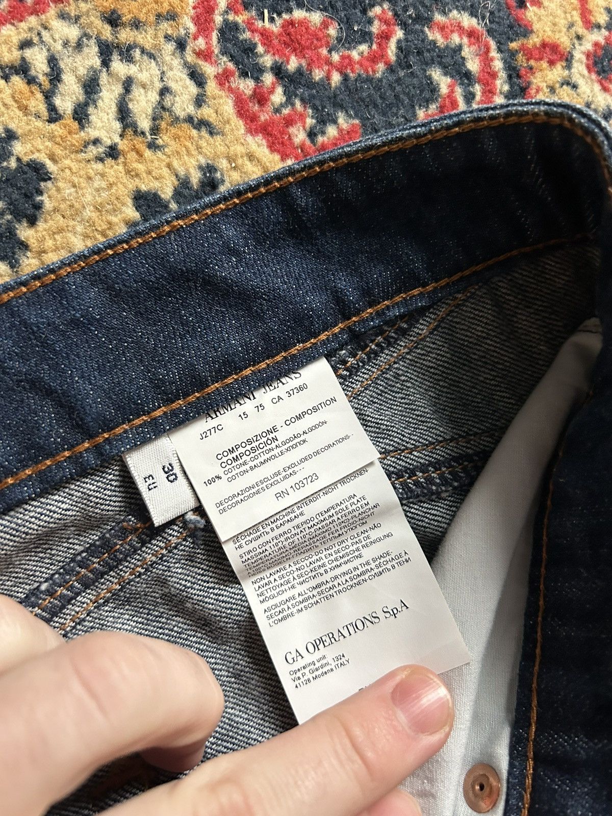 Giorgio Armani × Vintage Vintage Armani Jeans metal logo y2k style denim Size US 30 / EU 46 - 15 Thumbnail