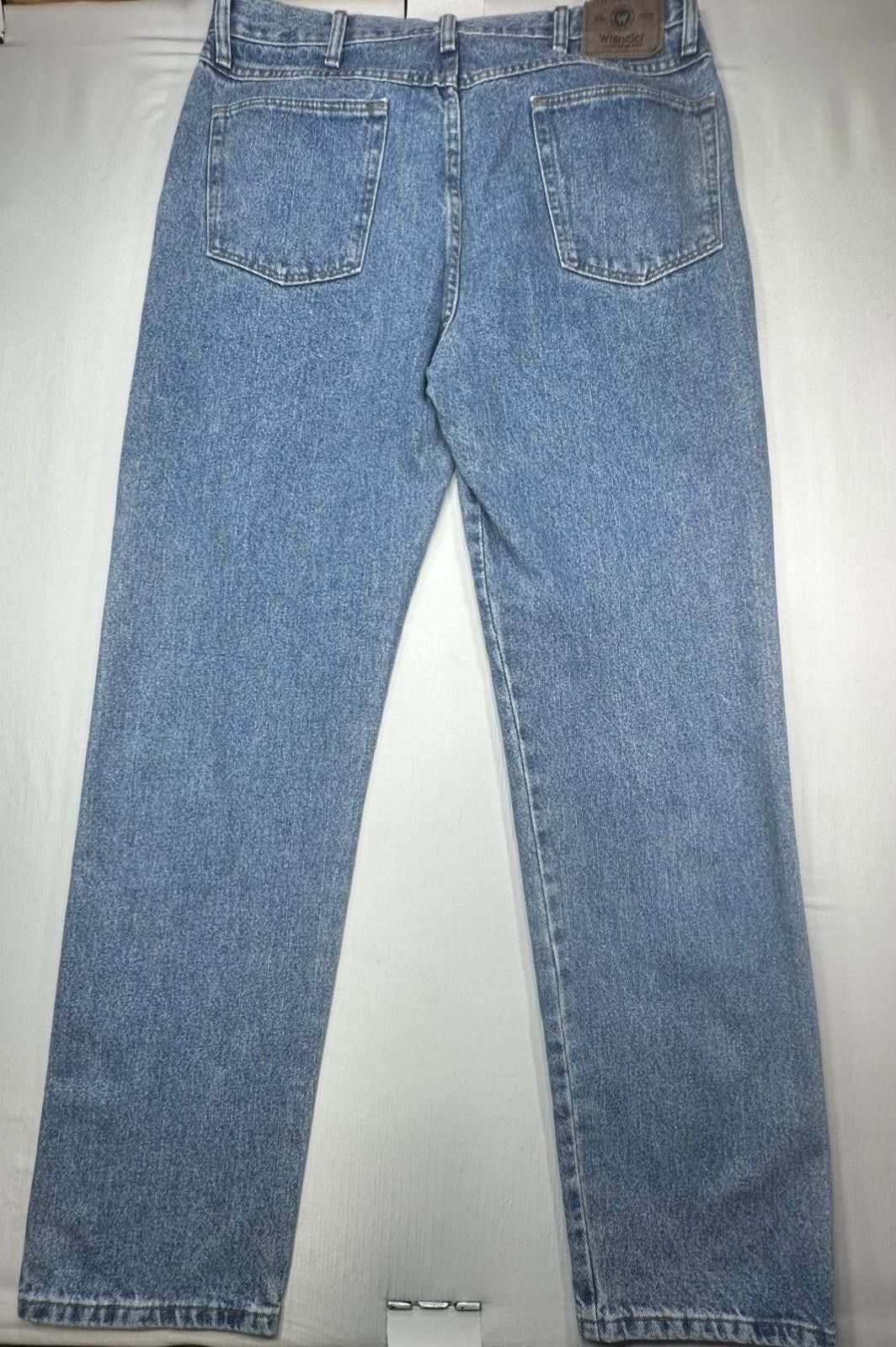 Wrangler Wrangler Straight Leg Denim Jeans Blue Men's 36/34 Size US 36 / EU 52 - 2 Thumbnail