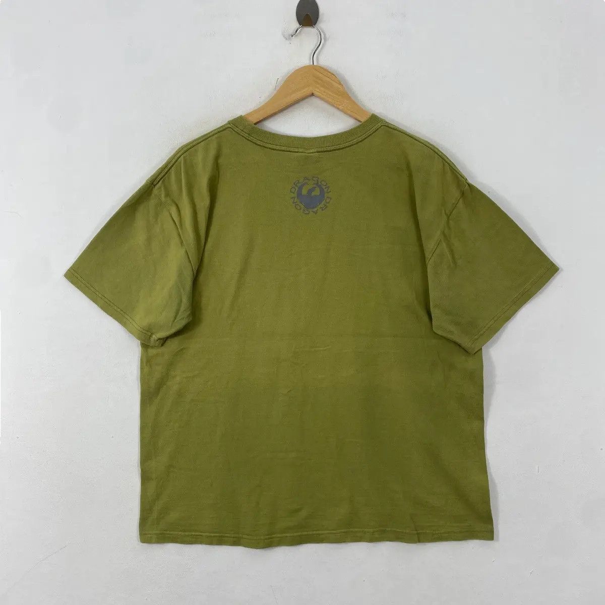 Shorty's Skateboards Vintage 90's DRAGON SKATE Faded Khaki Colour Tee Shirt Size US L / EU 52-54 / 3 - 3 Thumbnail