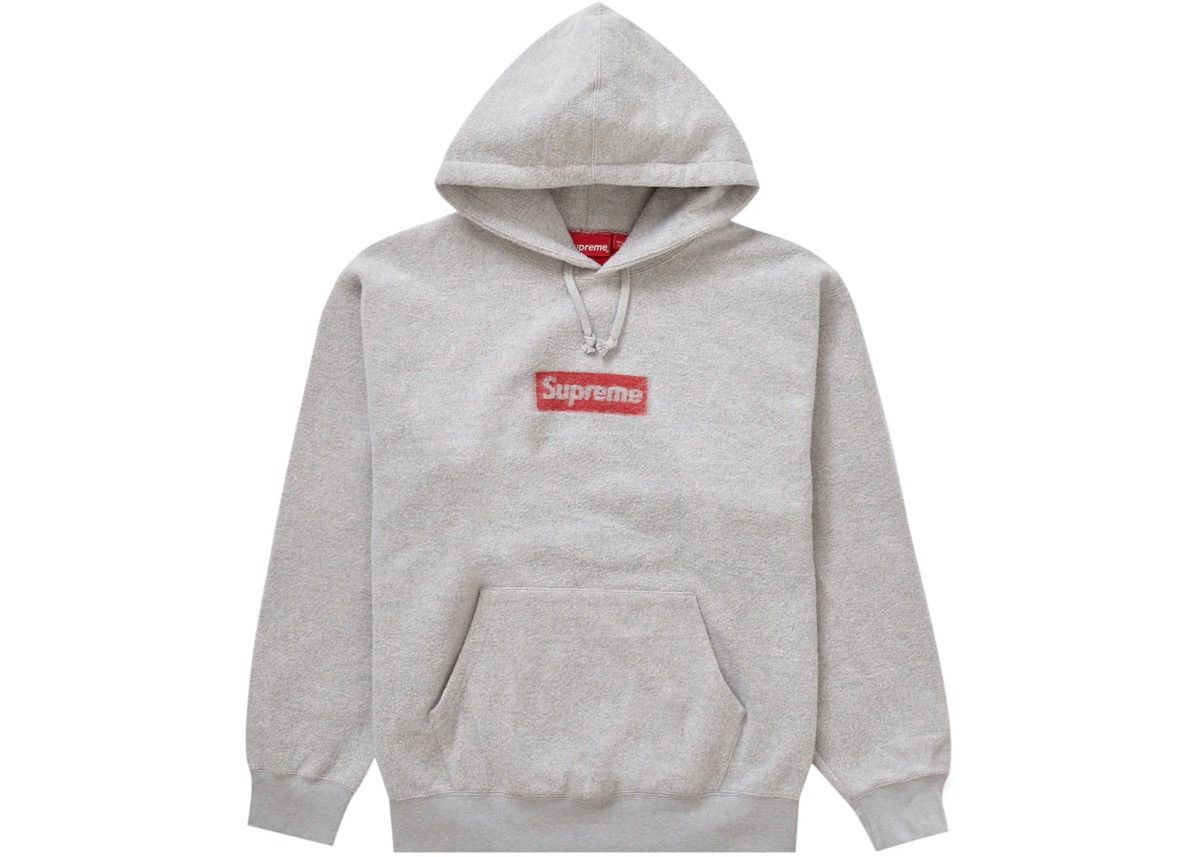 image of Supreme Inside Out Box Logo Hooded Sweatshirt in Grey, Men's (Size XL)