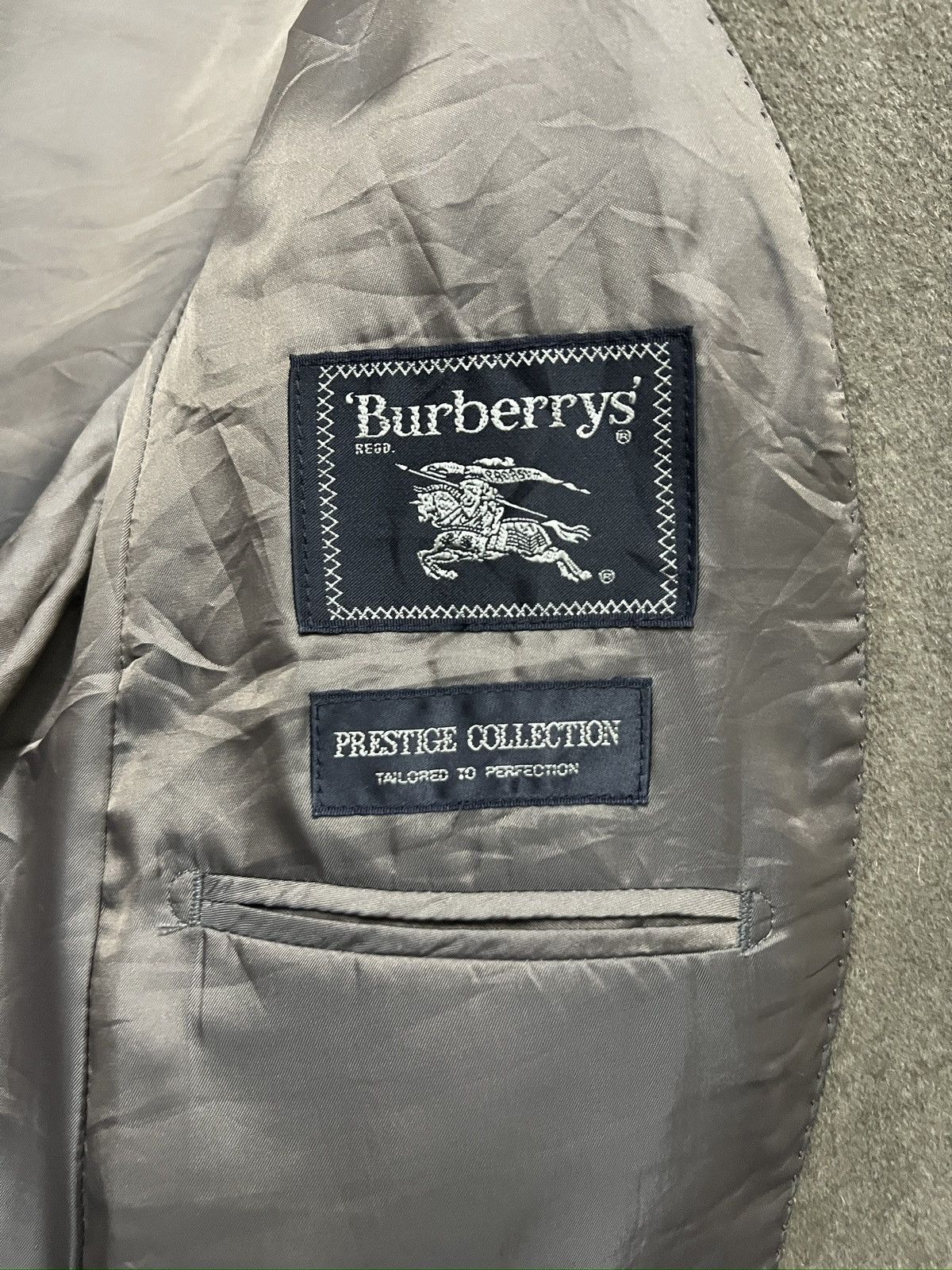 Burberry 398. Vintage 90s Burberrys Wool Angora Blazer Size 44S - 3 Thumbnail