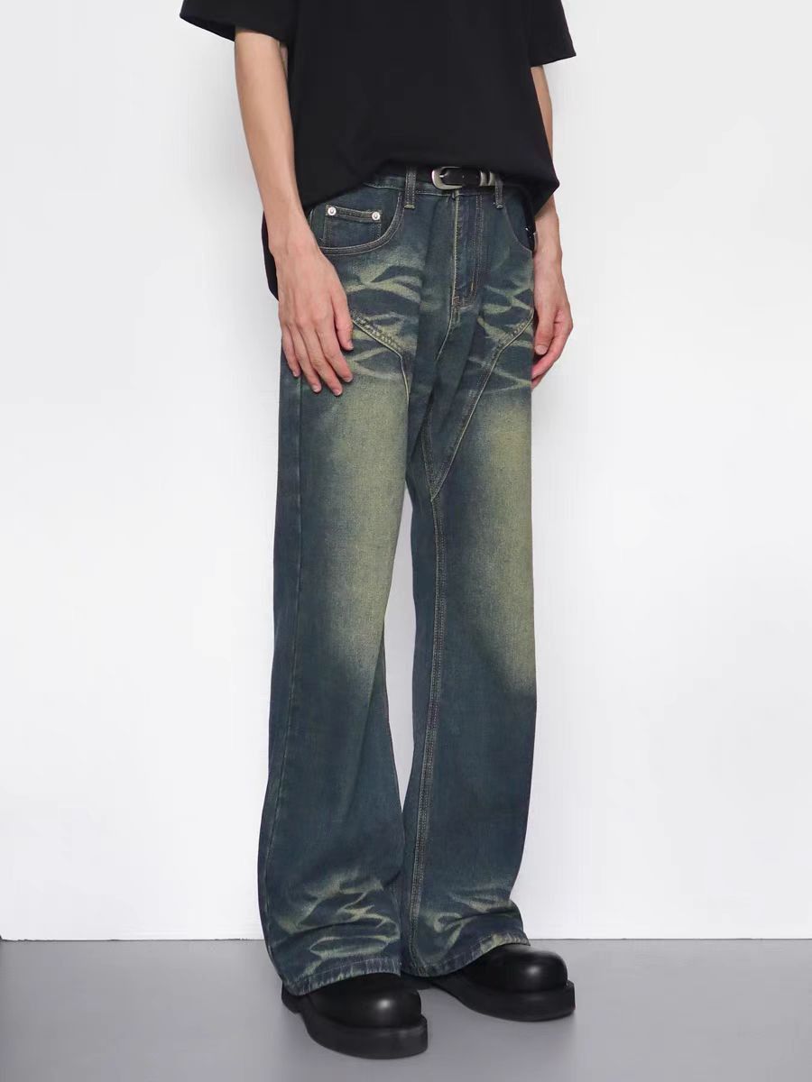 Japanese Brand × Jean High street washed and spliced micro flare jeans Size US 34 / EU 50 - 4 Thumbnail