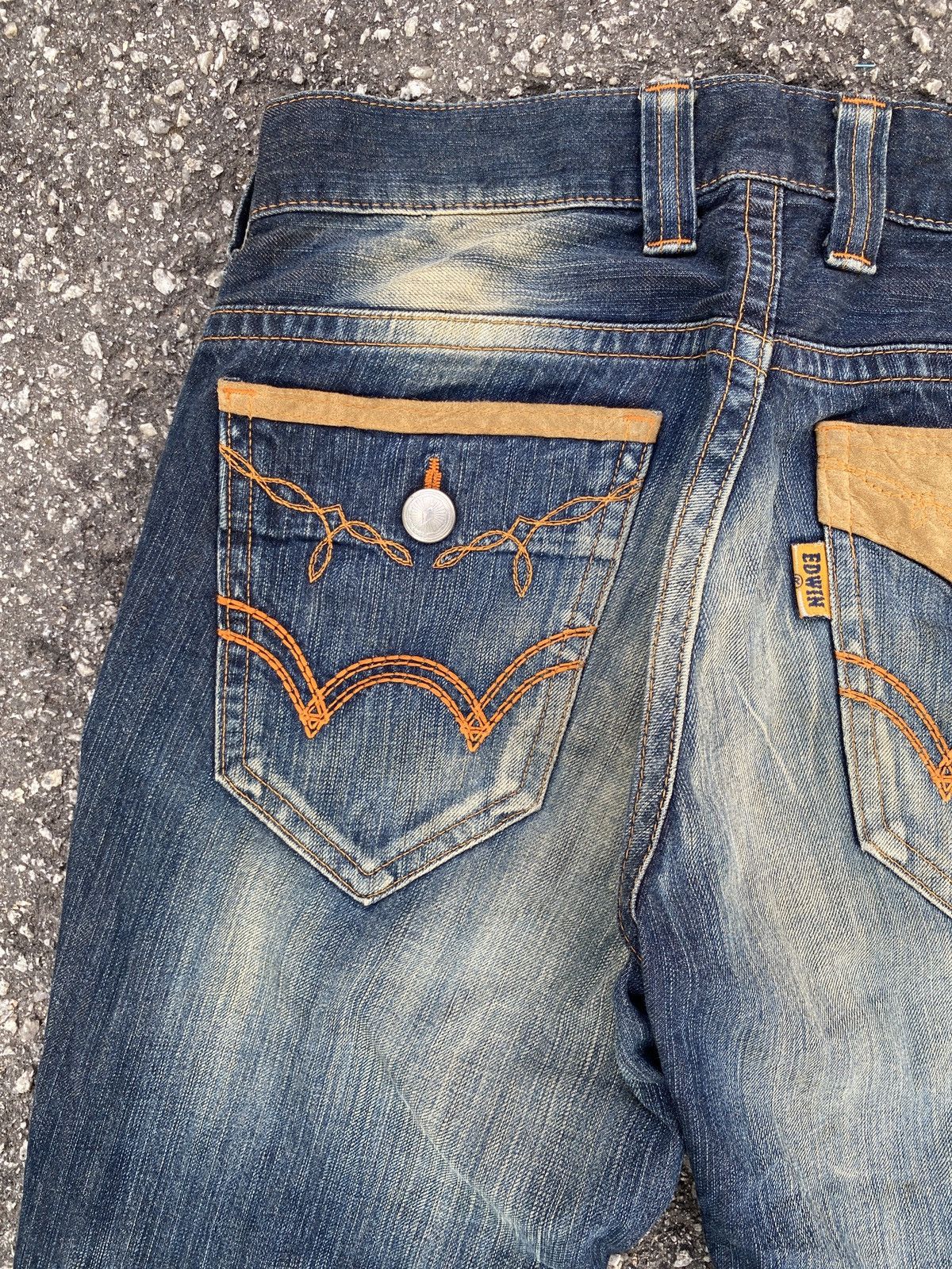 Cowboy Equipment × Edwin × Japanese Brand Edwin Claws Mark Design Flare Distressed Western Cowboycore Size US 32 / EU 48 - 15 Thumbnail