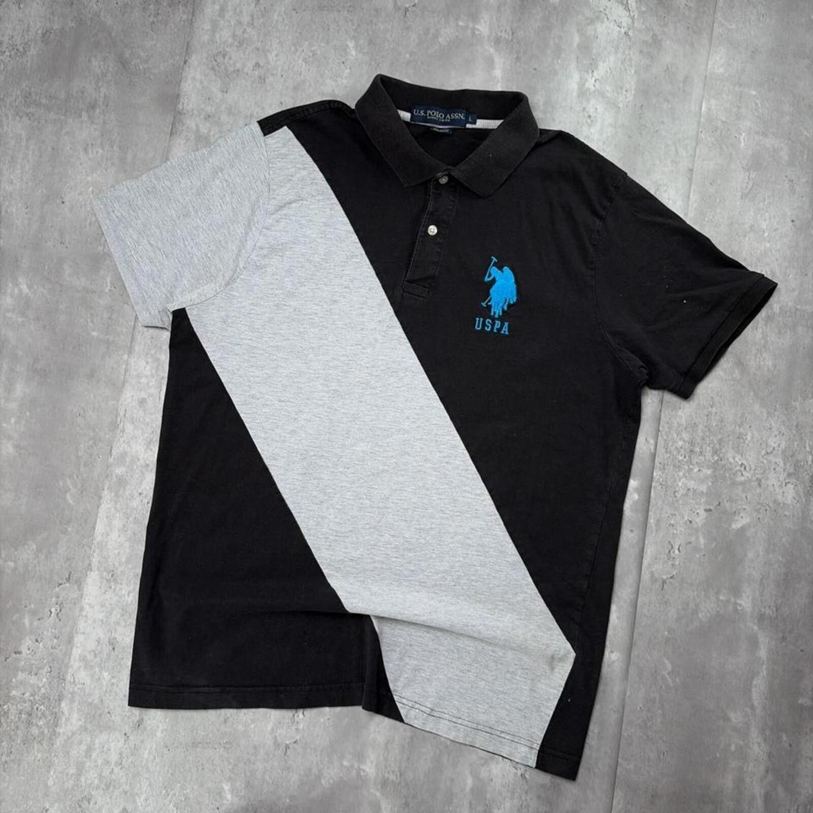 U.S. Polo Assn. Y2K Black U.S. Polo Assn Grunge Chief Keef Polo Shirt Size US L / EU 52-54 / 3 - 2 Thumbnail