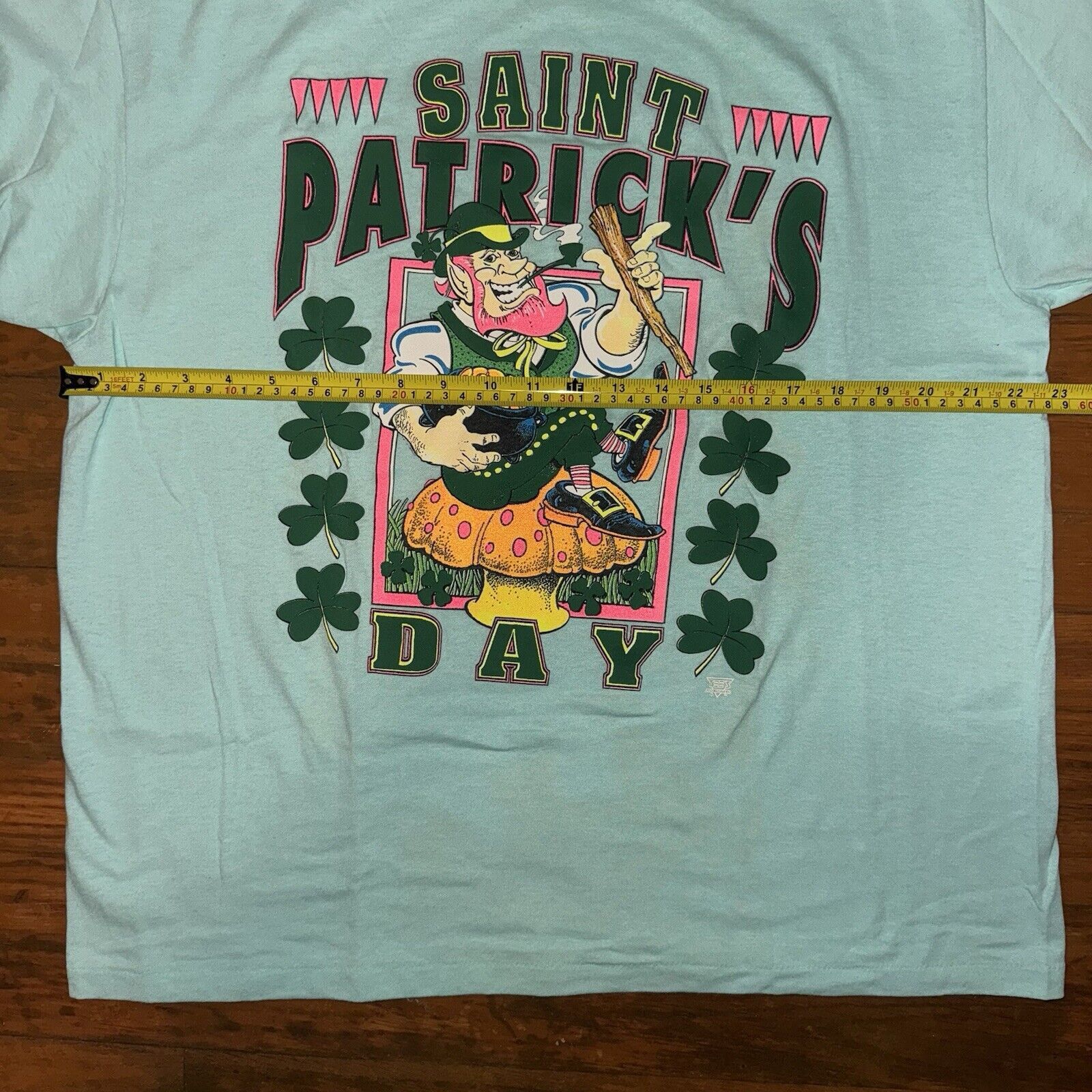 Delta Vintage Single Stitch T Shirt Leprechaun Smoking Pipe Size US XL / EU 56 / 4 - 5 Thumbnail