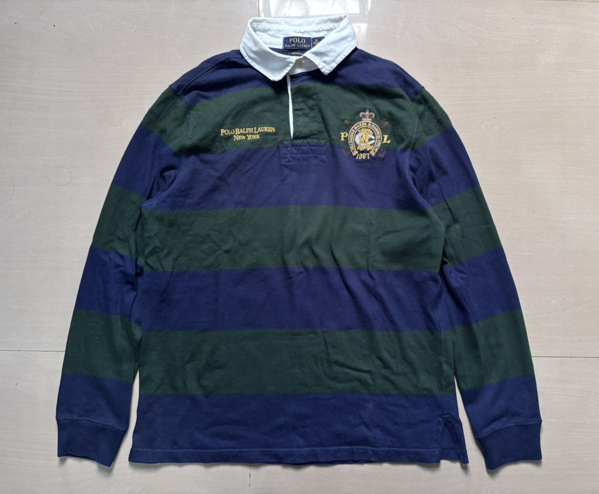 Polo Ralph Lauren Vintage Polo Ralph Lauren Rugby Long Sleeved 90s Patch Polo Size US M / EU 48-50 / 2 - 1 Thumbnail