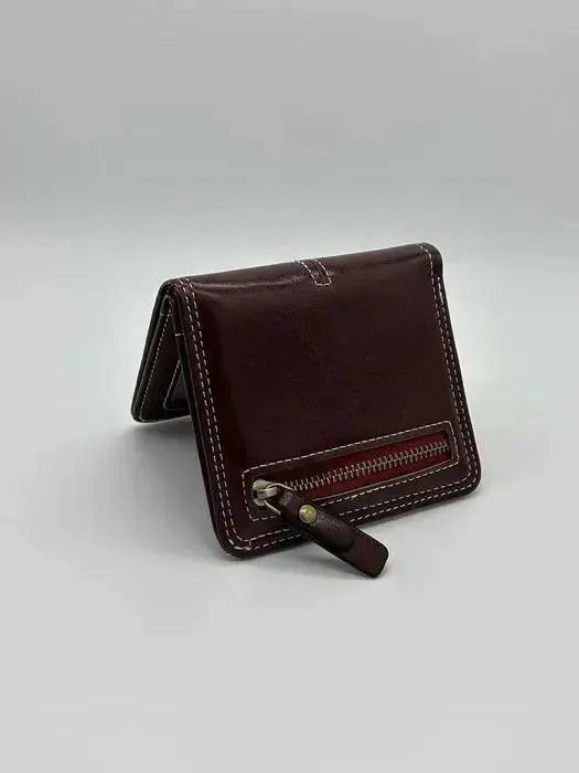 Japanese Brand × Vintage Y2K Leather Cross Wallet (burgundy) Size ONE SIZE - 7 Thumbnail