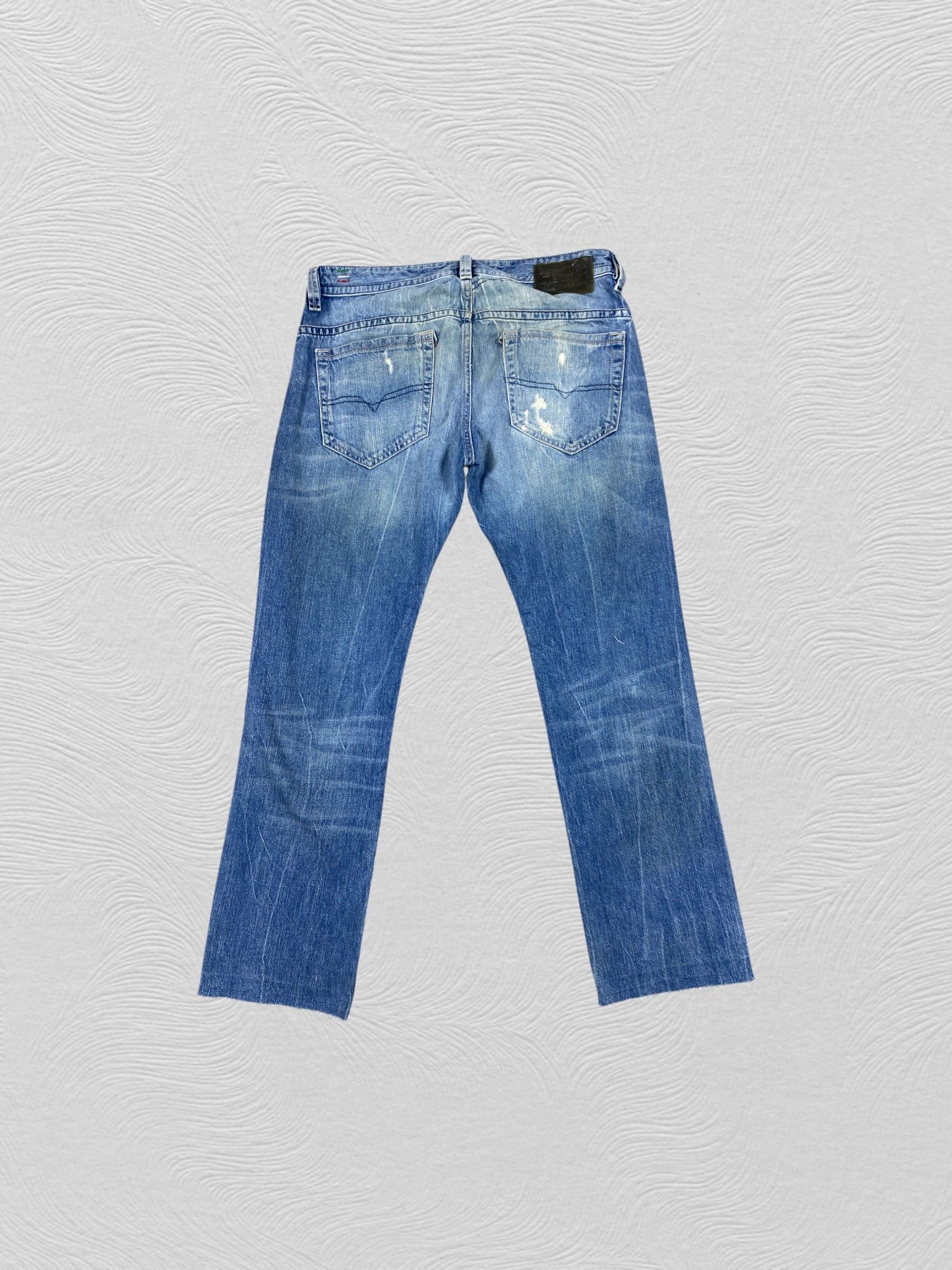 Japanese Brand Faded Blue Vintage Diesel Jeans 33x27 Denim- JN3708 Size US 33 - 2 Thumbnail