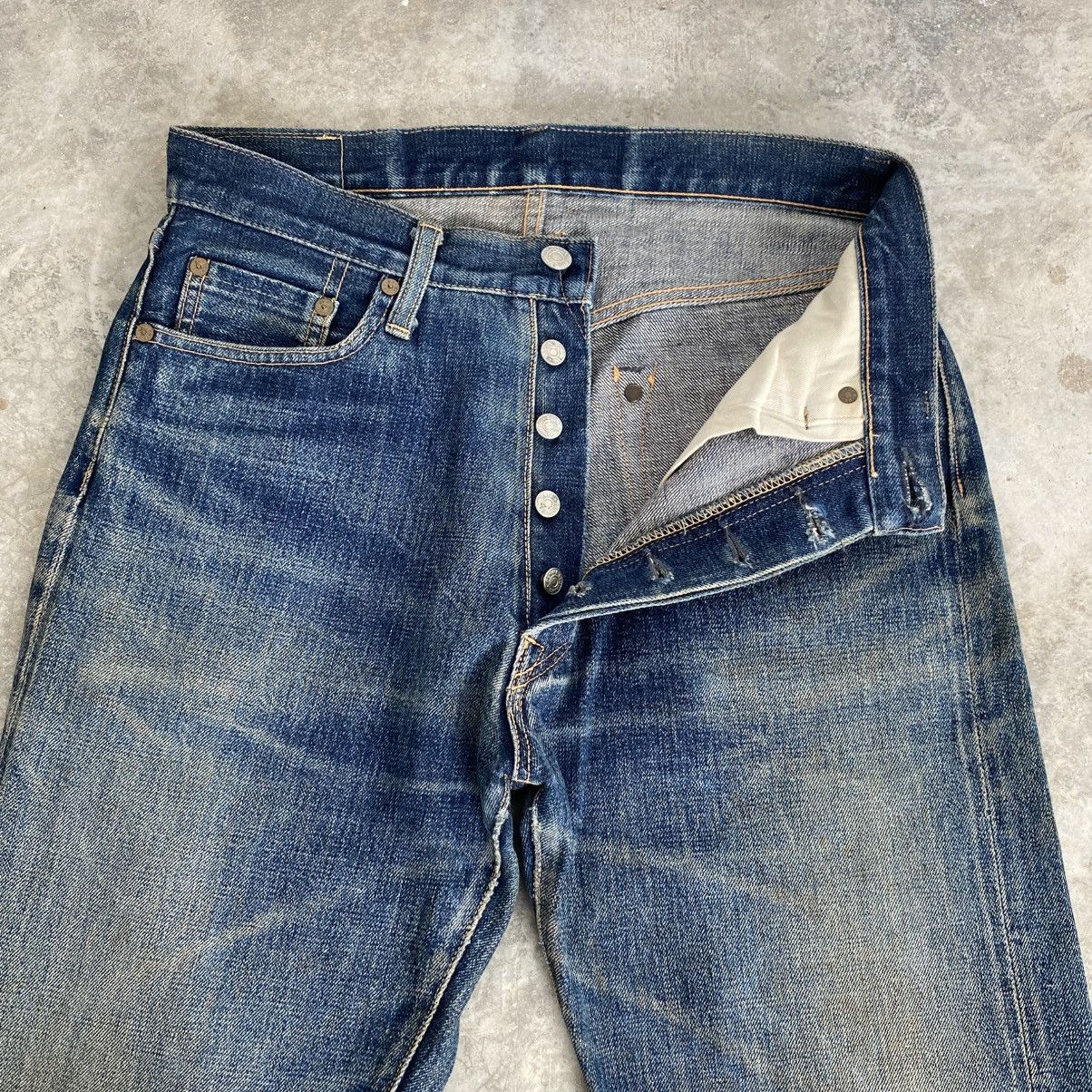 Denime Vintage 90’s Denime Faded Blue Distressed Selvedge Jeans Size US 30 / EU 46 - 7 Thumbnail