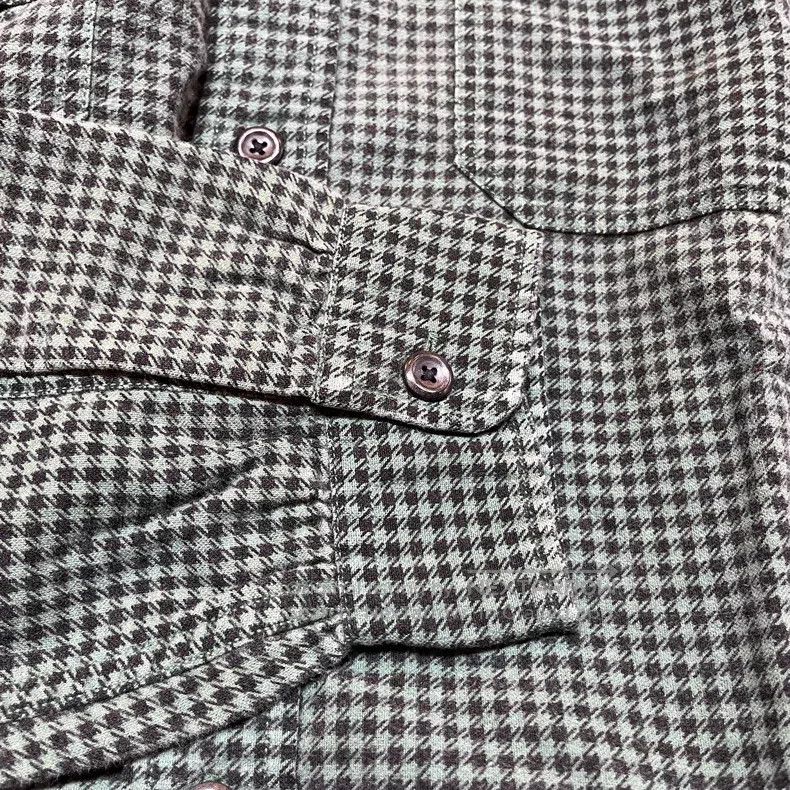 RRL Ralph Lauren RRL Ralph Lauren Vintage Green Houndstooth Shirt Size US M / EU 48-50 / 2 - 7 Thumbnail