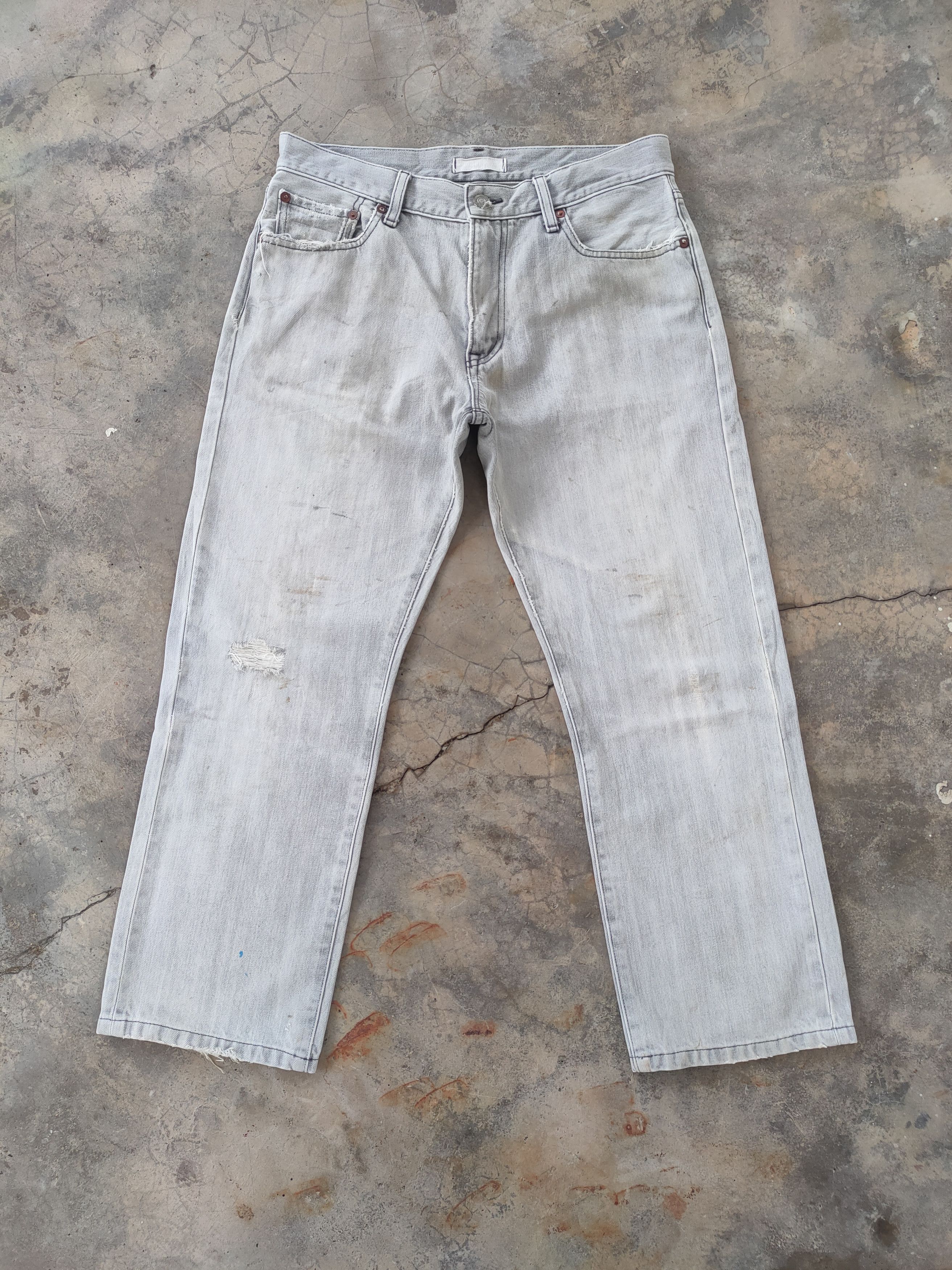 Japanese Brand W32 VINTAGE JAPANESE FADED GREY WHITE JEAN DENIM PANTS Size US 32 / EU 48 - 1 Thumbnail