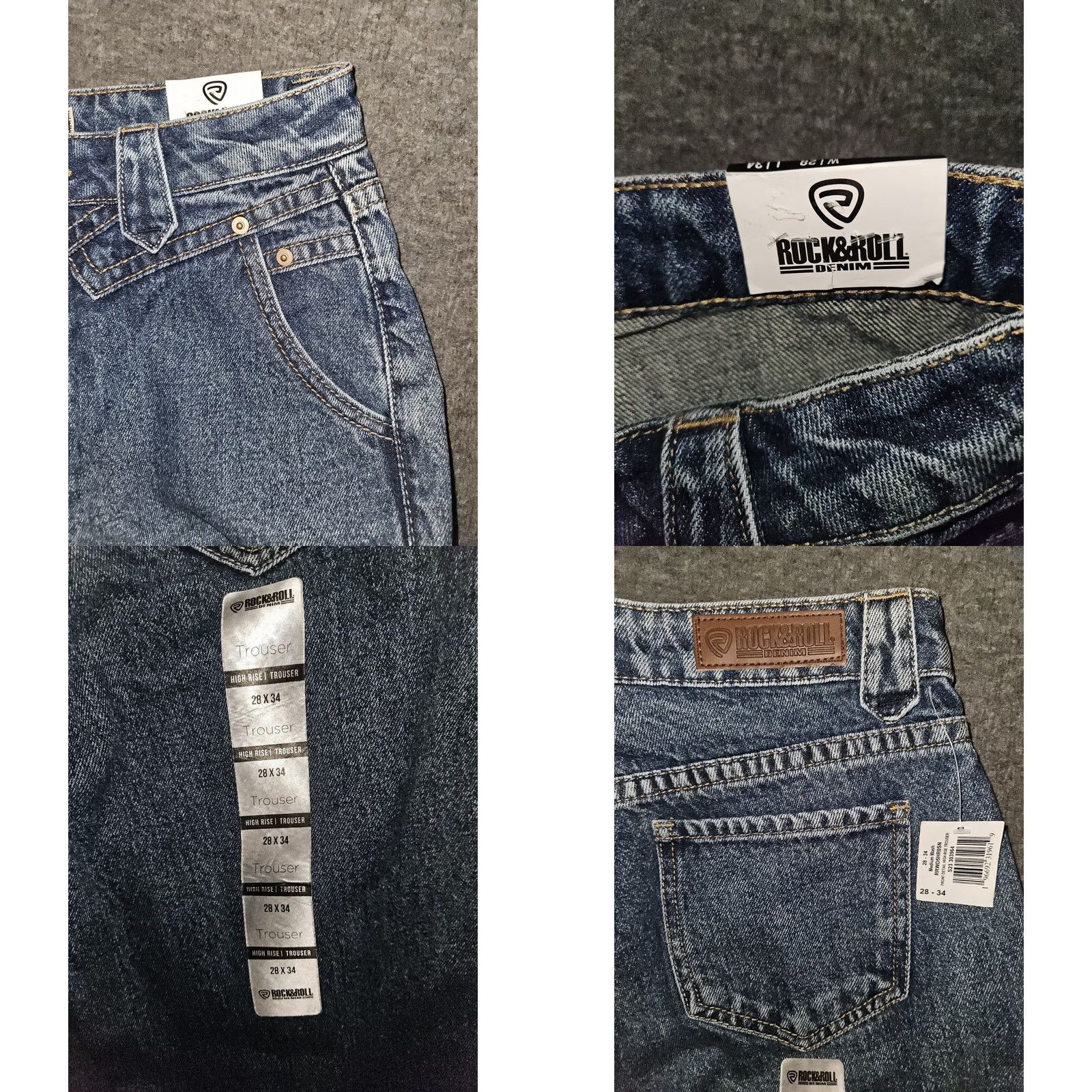 Vintage Rock & Roll Denim Jeans NWT Women's 28 L34 Flare Blue Cowgirl Rock & Roll High Rise Trouser Jeans Regular Denim Shirt? Size 28" / US 6 / IT 42 - 8 Thumbnail