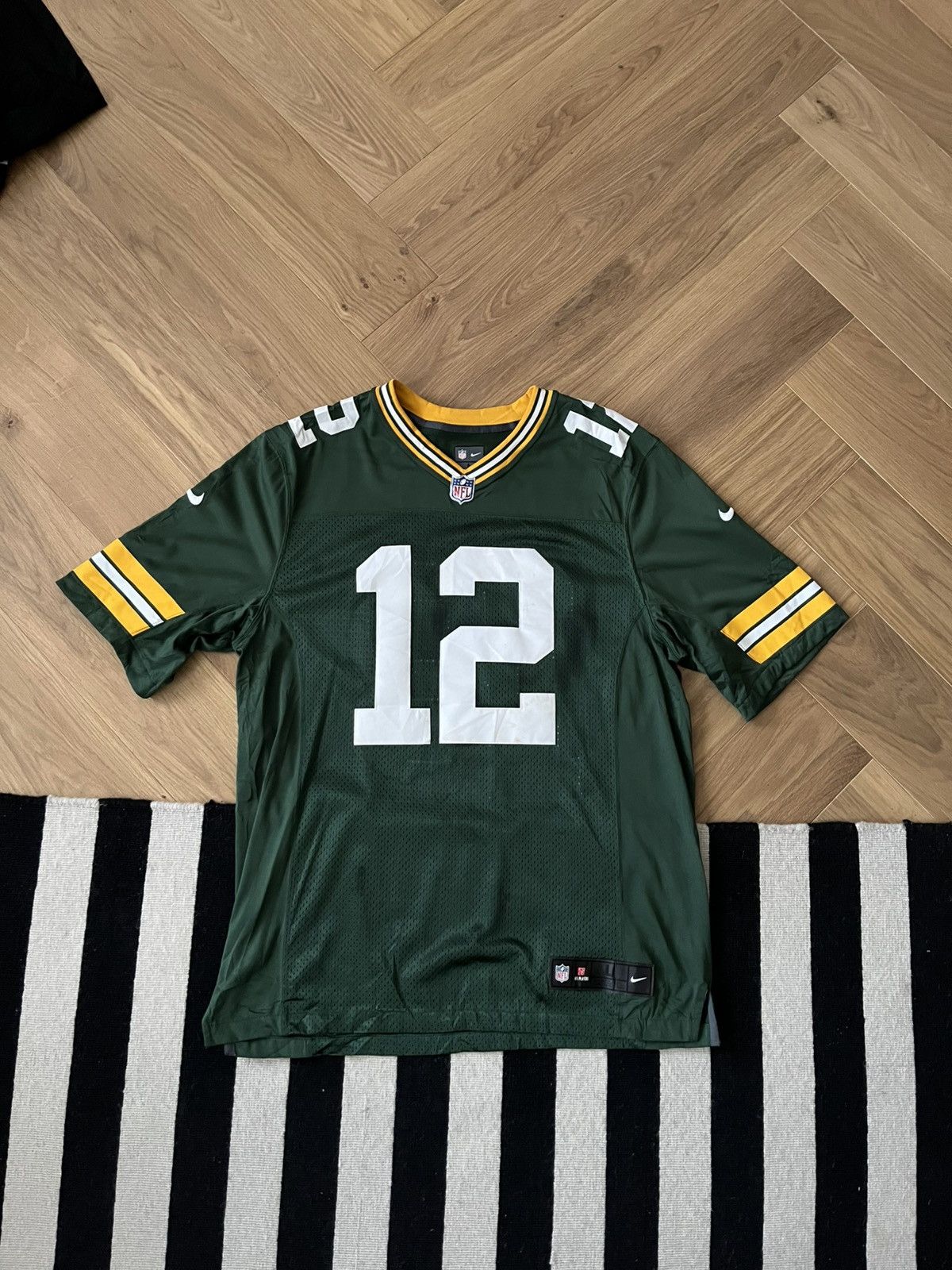 Nike Green Bay Packers #12 Aaron Rodgers NFL Jersey Aaron Rodgers Size US L / EU 52-54 / 3 - 1 Thumbnail