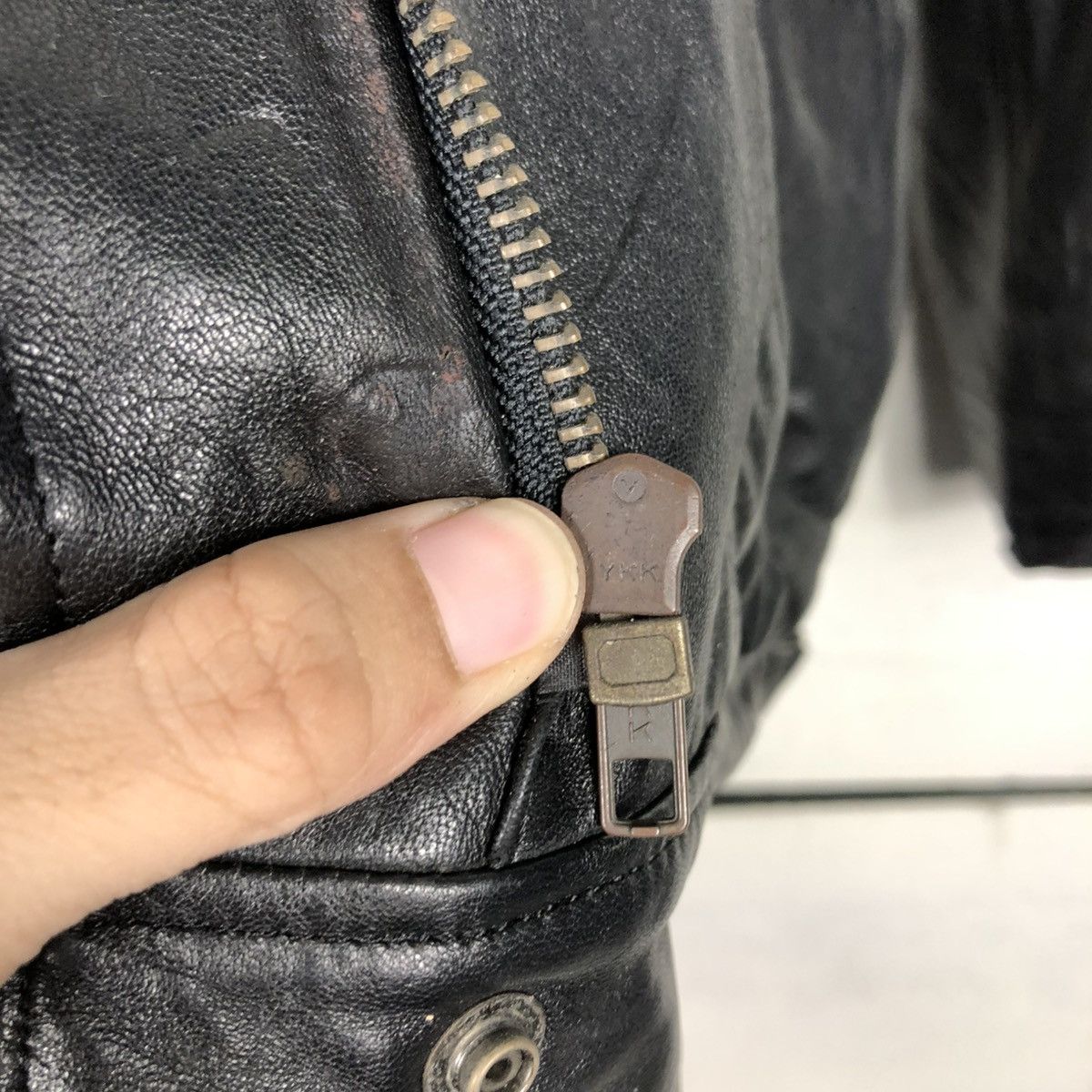 Japanese Brand 🔥VINTAGE BIKER LEATHER JACKET SHYNING HEART ISSEY MIYAKE Size US M / EU 48-50 / 2 - 19 Thumbnail
