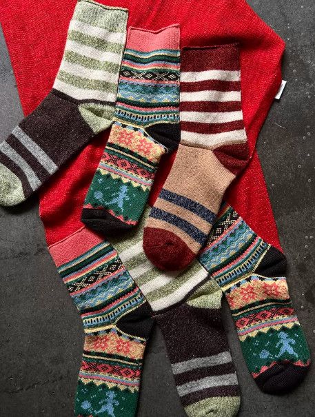 Ne-Net Ne-net Asymmetric Structural Sock Patchwork Scarf / Shawl Size ONE SIZE - 4 Thumbnail