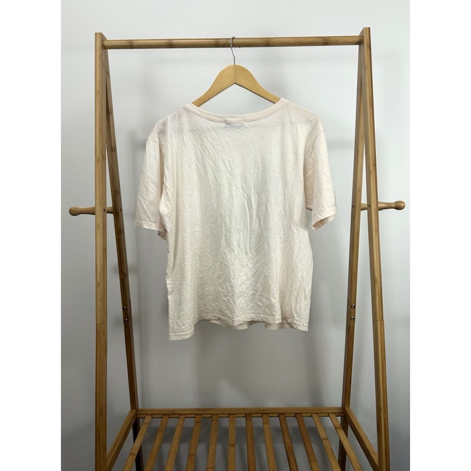 Fila VTG 80s Flower & Colours Theory Florist Paper Thin Worn Boxy T-Shirt L Light Pink Womens Florist Flower Theory 80s Distressed Boxy Shirt Size L / US 10 / IT 46 - 2 Thumbnail