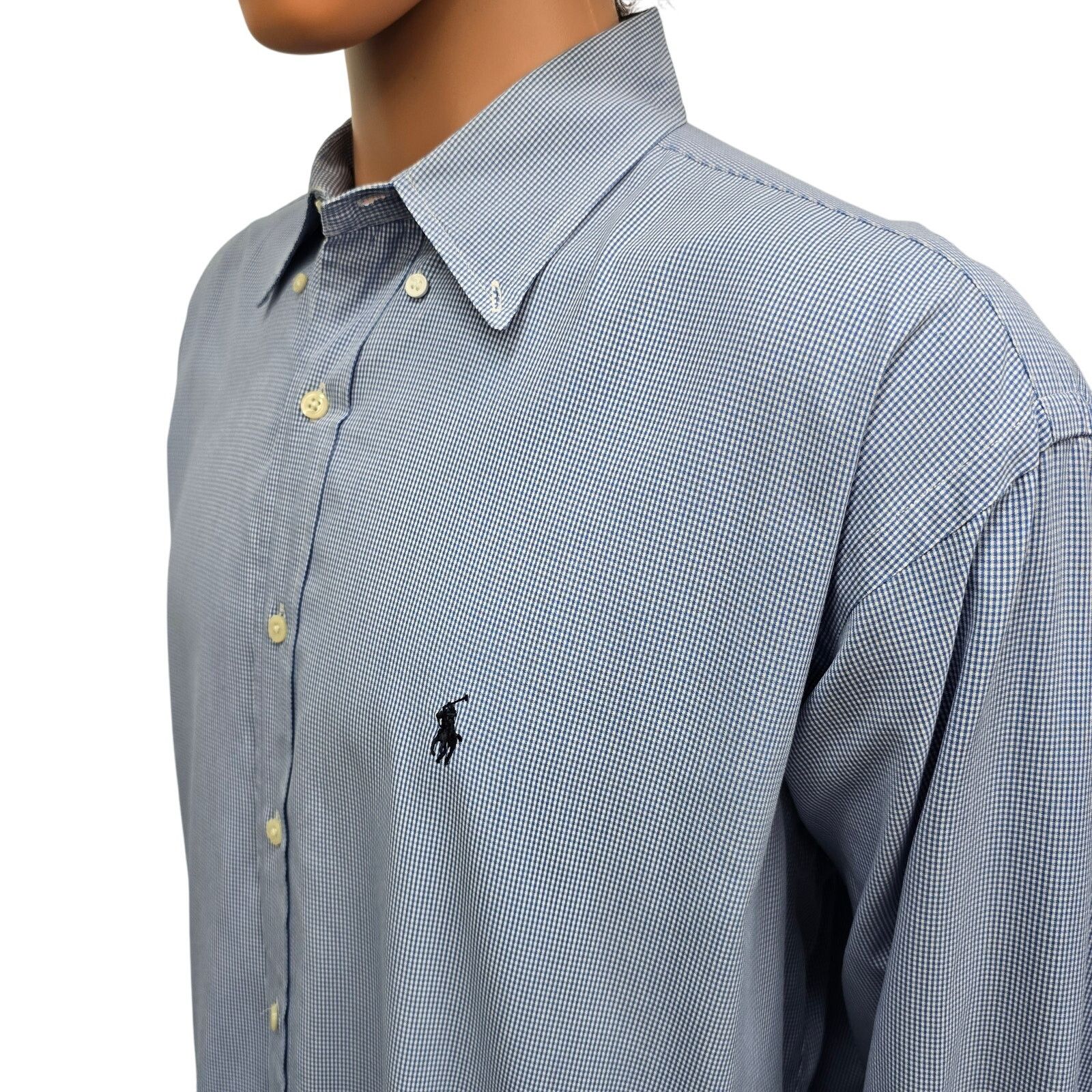 Ralph Lauren Ralph Lauren Blaire Shirt Men L Mini Gingham Check L/S Size US L / EU 52-54 / 3 - 7 Thumbnail