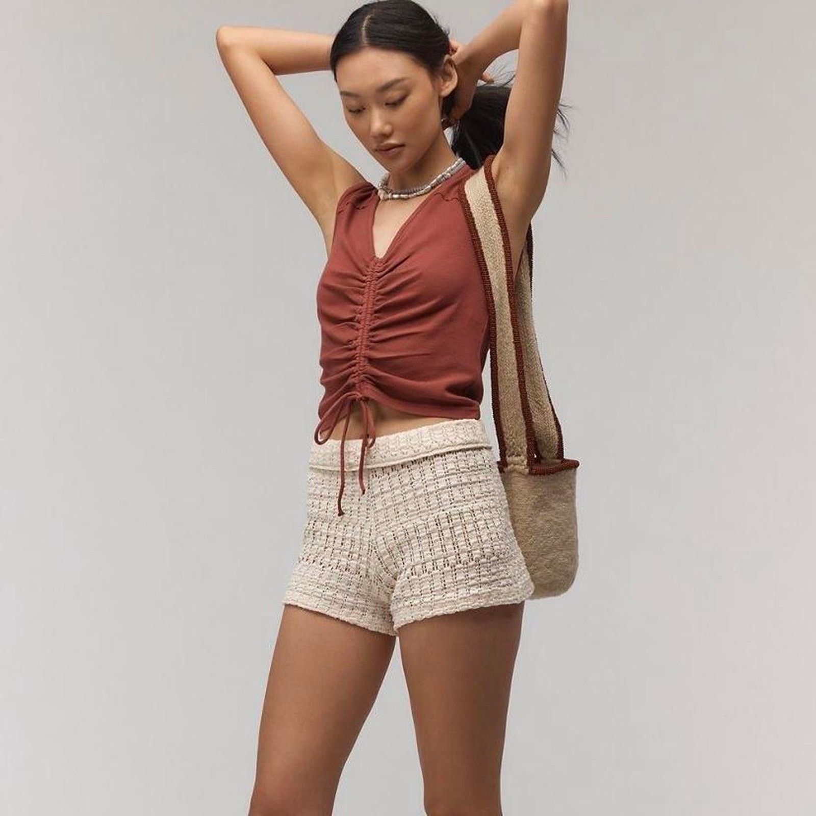 Anthropologie NWT Pilcro x Anthropologie V-Neck Sleeveless Ruched Top Size XL / US 12-14 / IT 48-50 - 1 Thumbnail