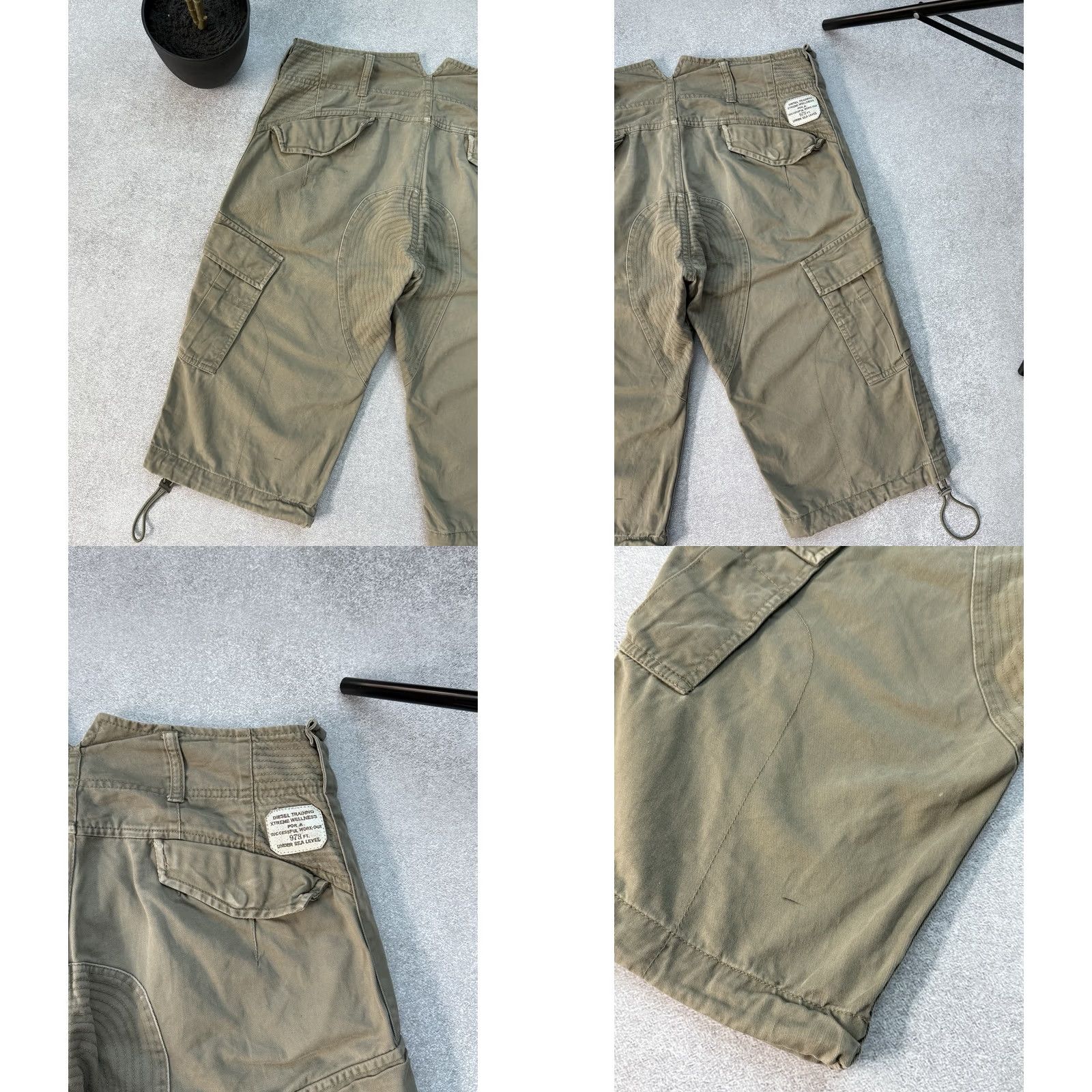 Diesel VINTAGE Diesel Cargo Shorts Military Army Khaki Men Size 31 Regular 31 Khaki Diesel Cargo Shorts 90s Streetwear Mens Size US 31 - 8 Thumbnail