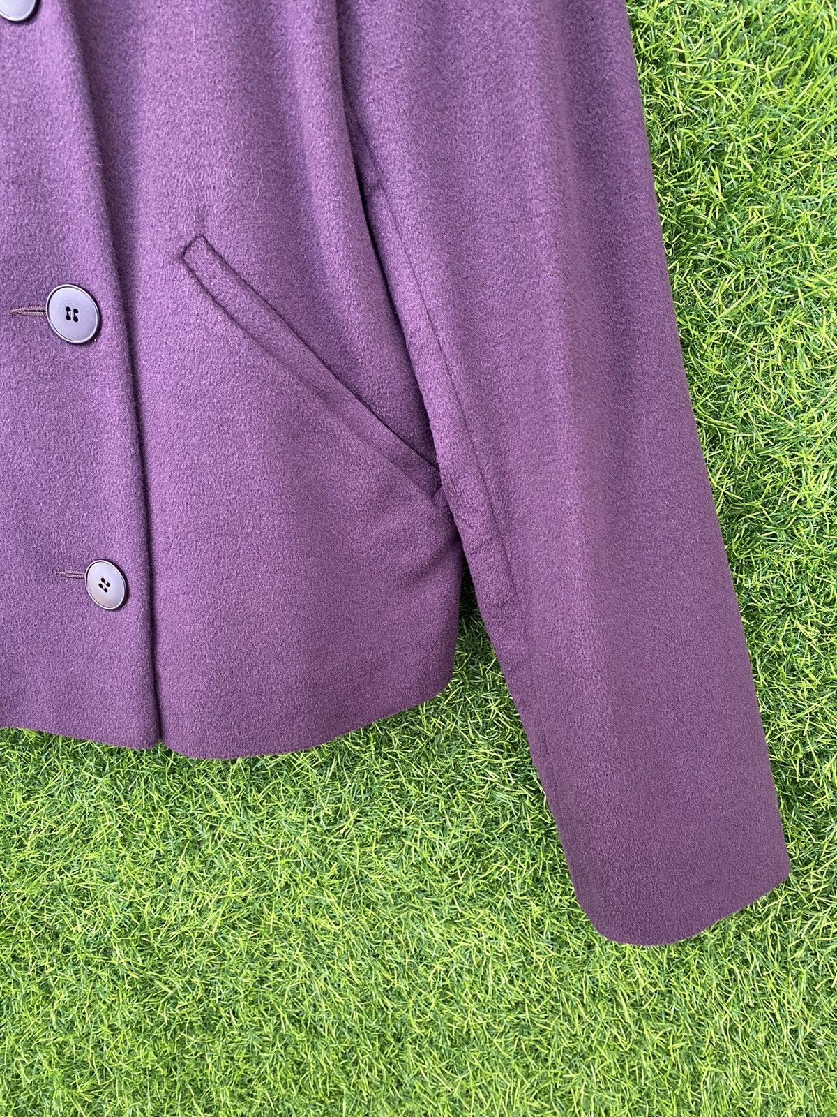 agnes b. Agnes B Double Breasted purple wool blend peacoat Size M / US 6-8 / IT 42-44 - 4 Thumbnail