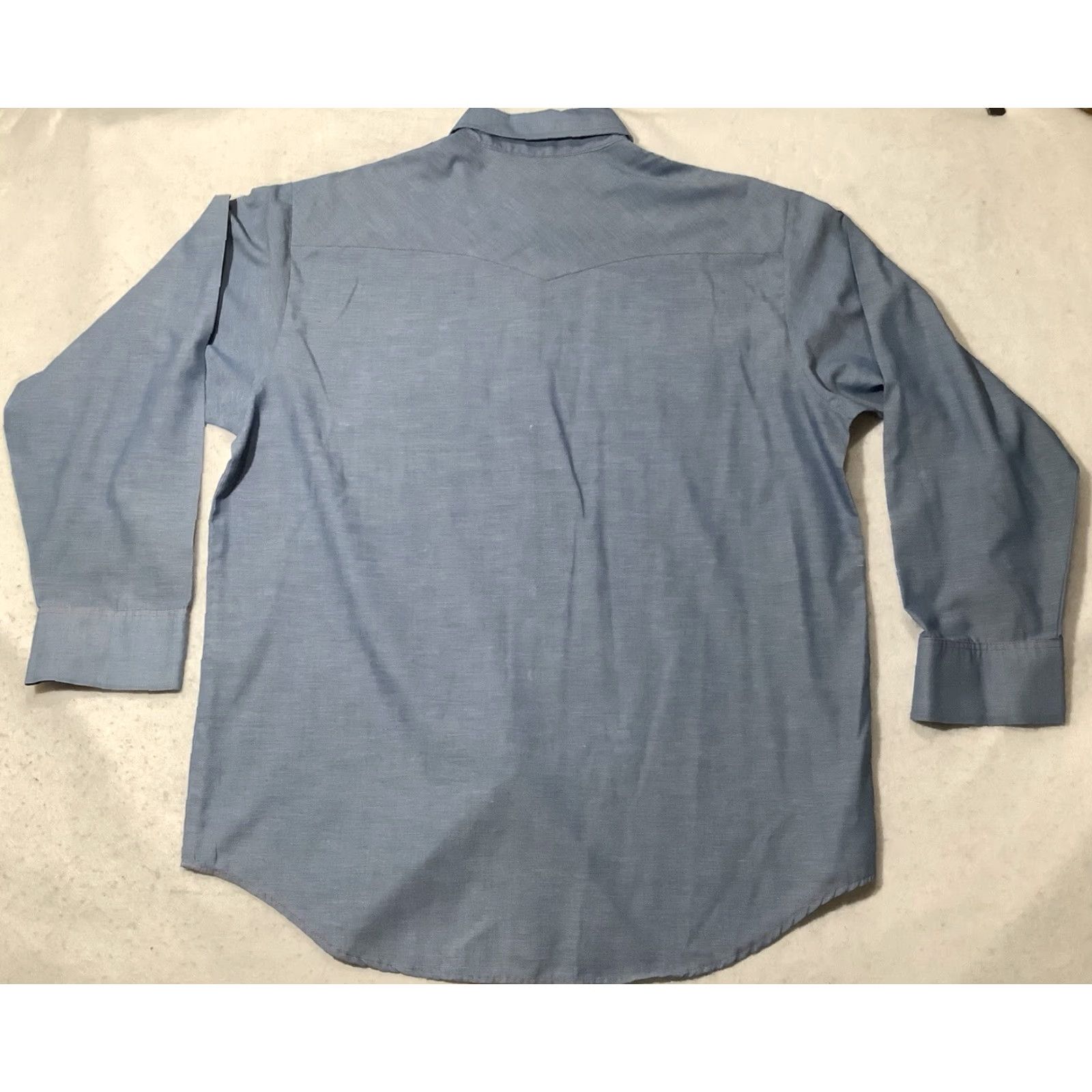 Vintage VINTAGE Big Mac Shirt 2XL Western Chambray Cowboy Long Sleeve Snap Button-Up Collared Blue 70s Retro Work Mens Size US XXL / EU 58 / 5 - 6 Thumbnail