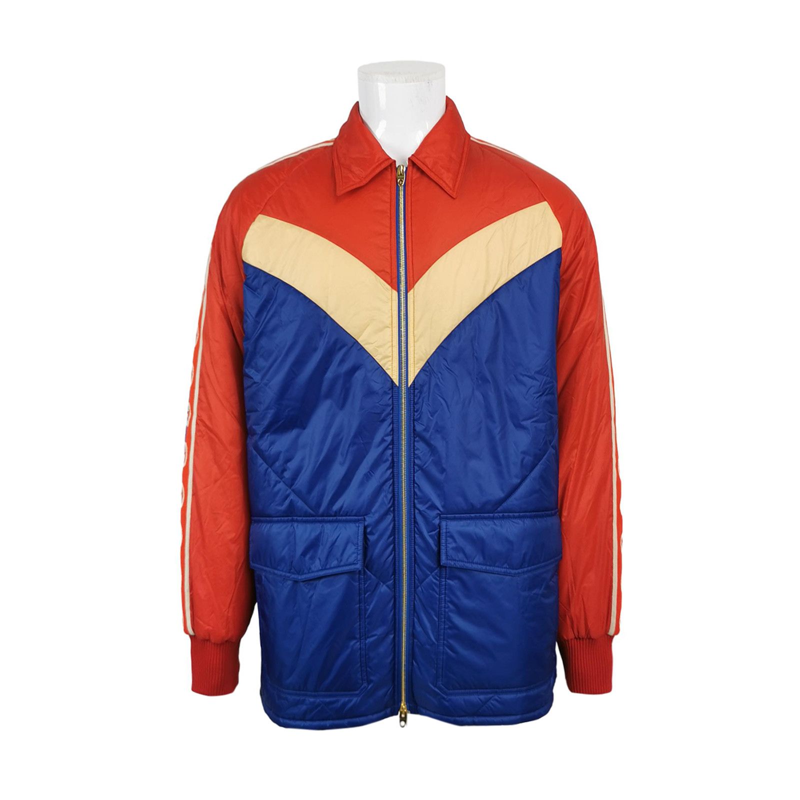 Gucci Gucci Tri-Color Chevron Padded Jacket 48 Size US M / EU 48-50 / 2 - 1 Thumbnail