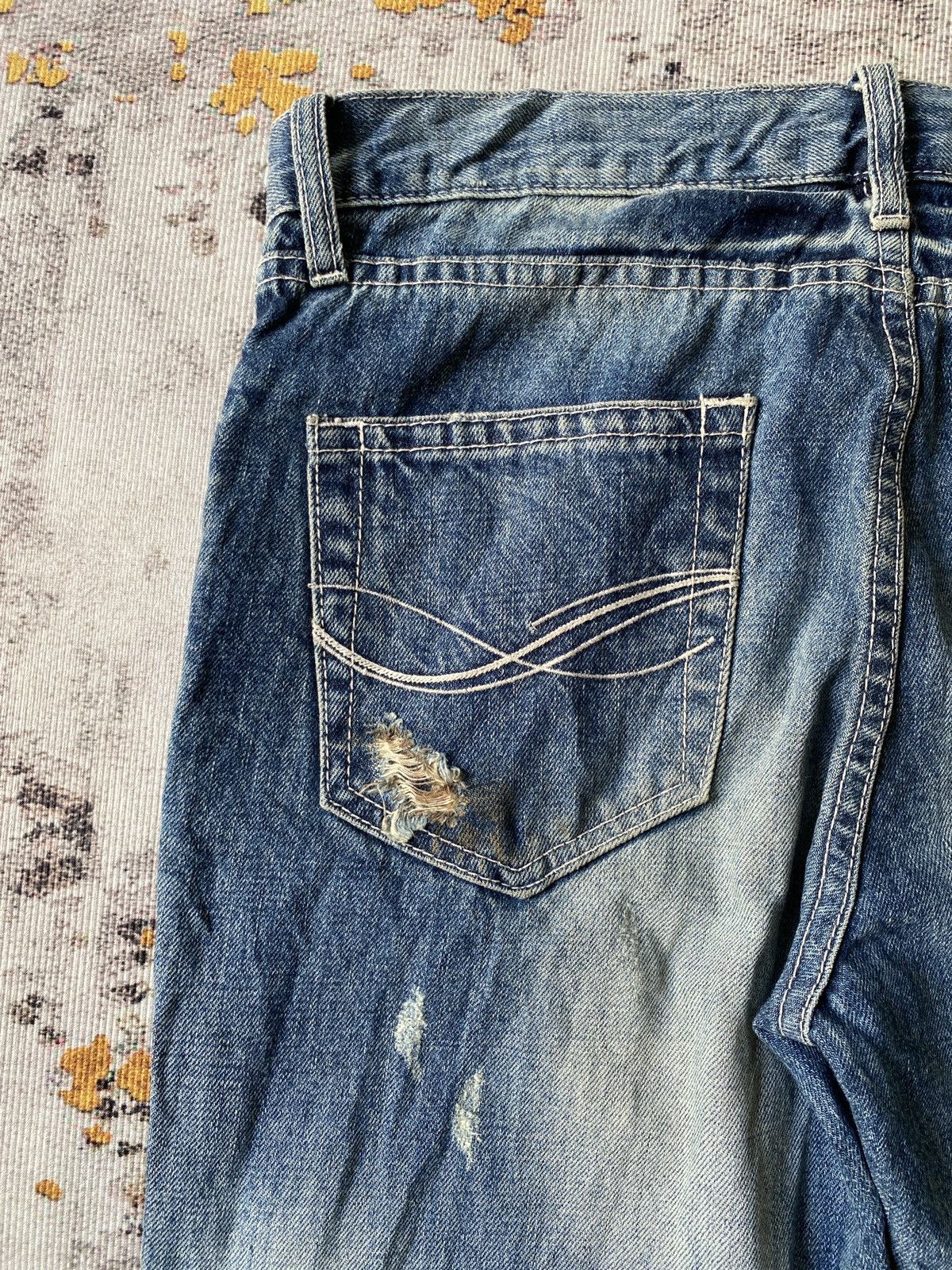 Japanese Brand Cavari A Claw Mark Studded Distressed Flare Denim Size US 32 / EU 48 - 15 Thumbnail