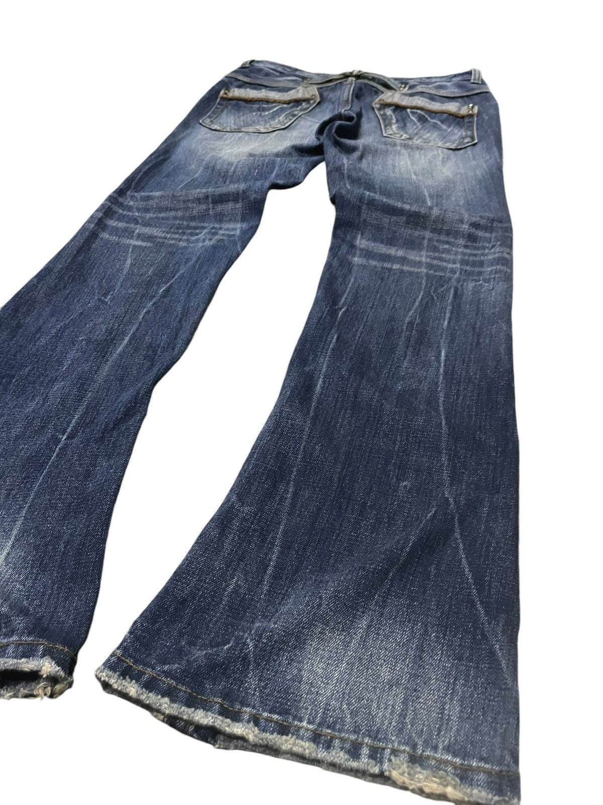 If Six Was Nine × LOWBOX × Le Grande Bleu (L.G.B.) Pure Paradise Japan Rhinestones Mens Flare Claw Mark Jeans Size US 32 / EU 48 - 14 Thumbnail