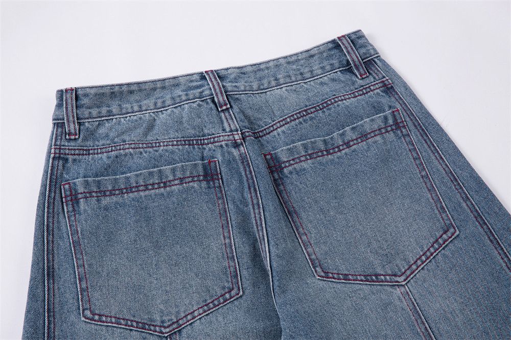 Jean Men's patchwork washed distressed loose scimitar jeans Size US 32 / EU 48 - 5 Thumbnail