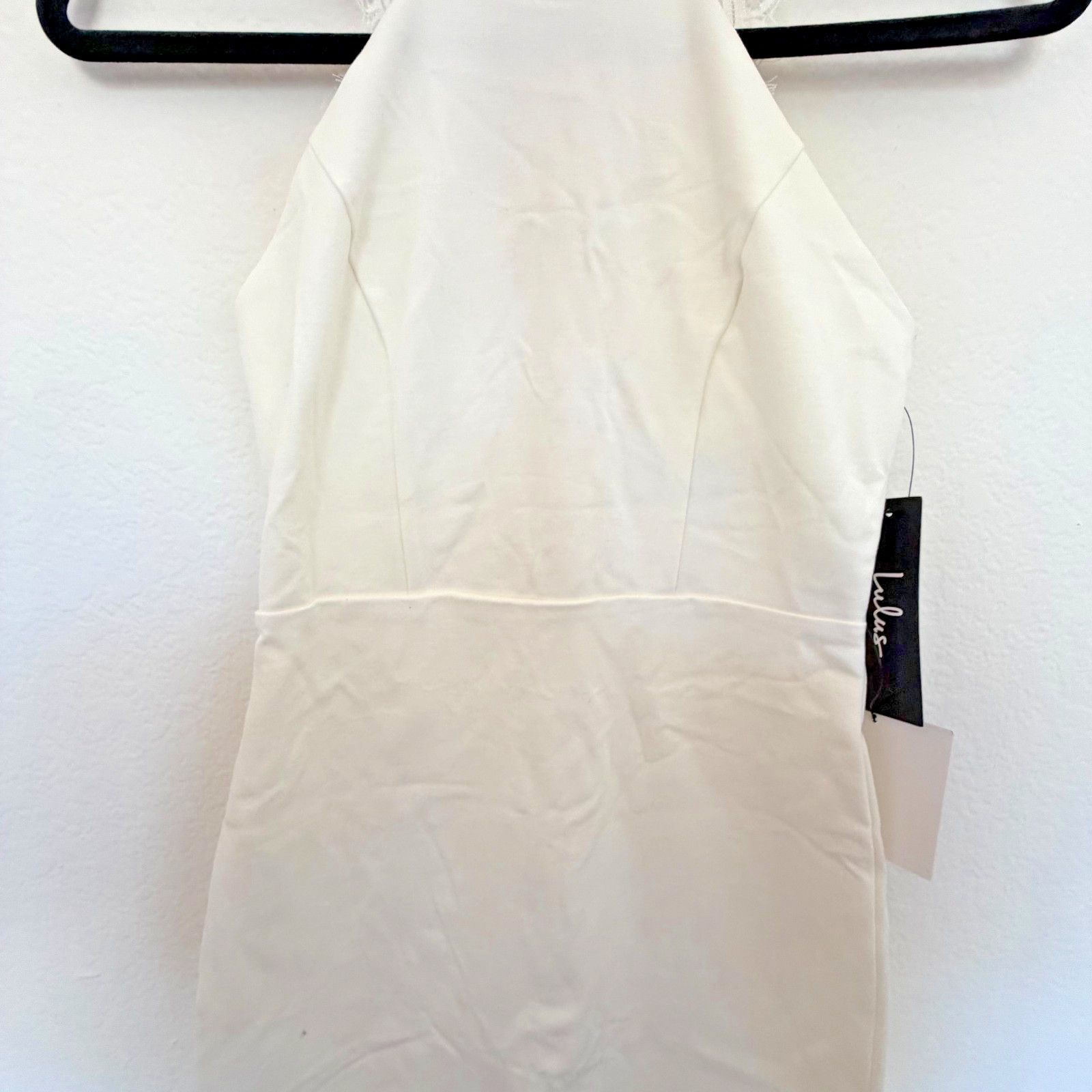 Lulus Lulus White Lace Halter Mini Dress Graduation Prom Size S Size S / US 4 / IT 40 - 3 Thumbnail