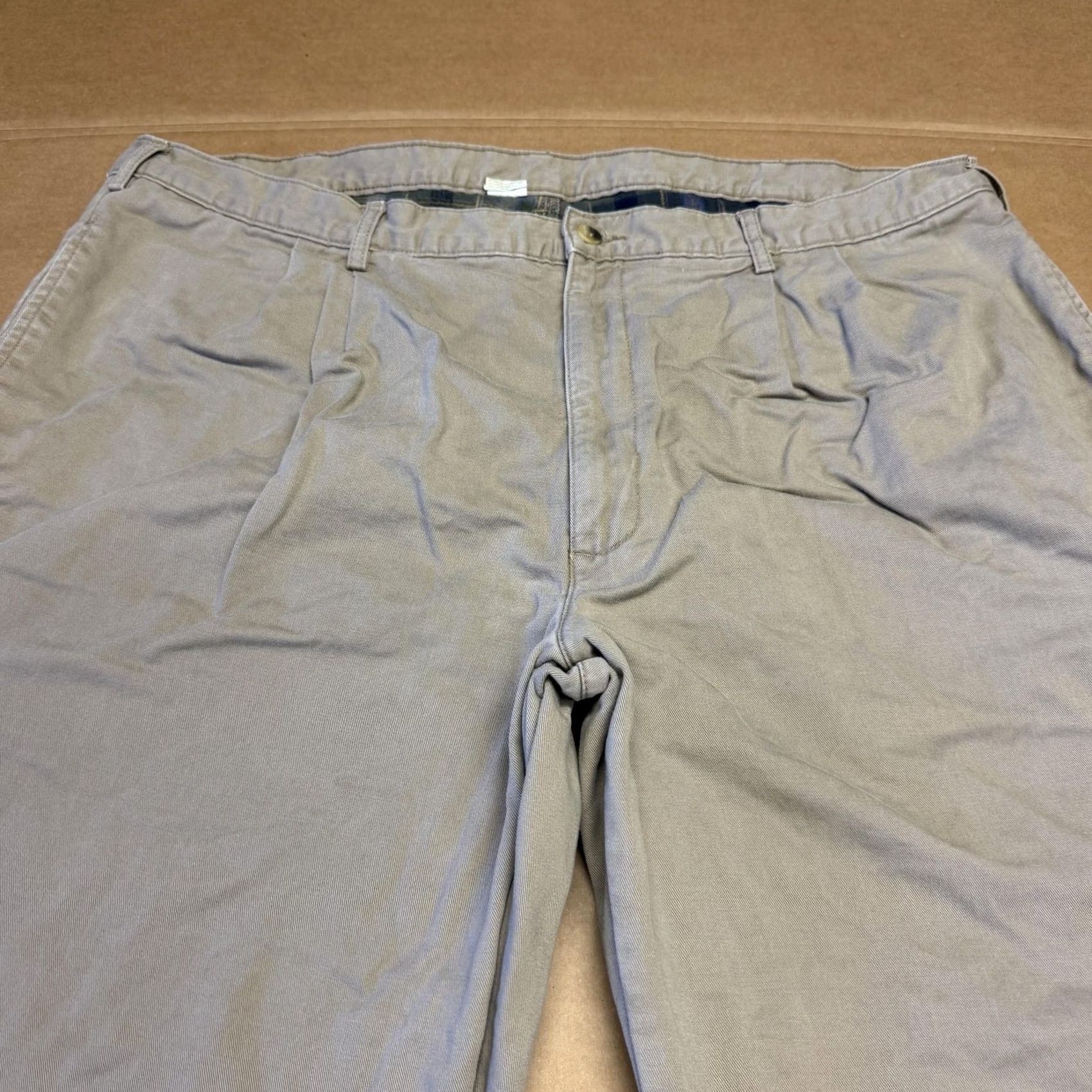 Vintage L.L. Bean Pants Mens 42x32 Beige Flannel Lined Chino Pleated Winter Casual Size US 42 / EU 58 - 7 Thumbnail