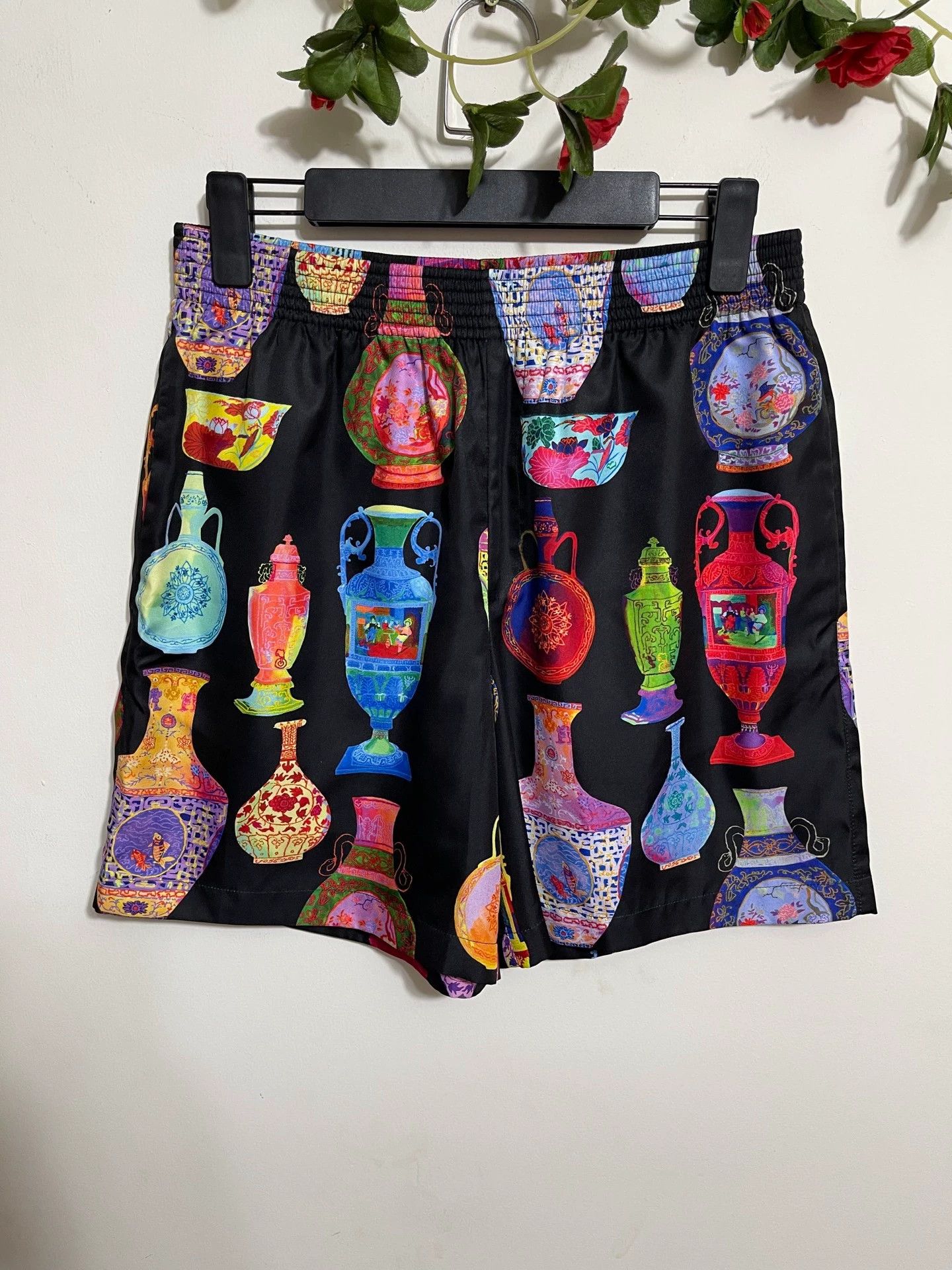 Versace Versace 46 Loose Cupro Chinese Porcelain Print Unisex Short Size US 30 / EU 46 - 1 Thumbnail