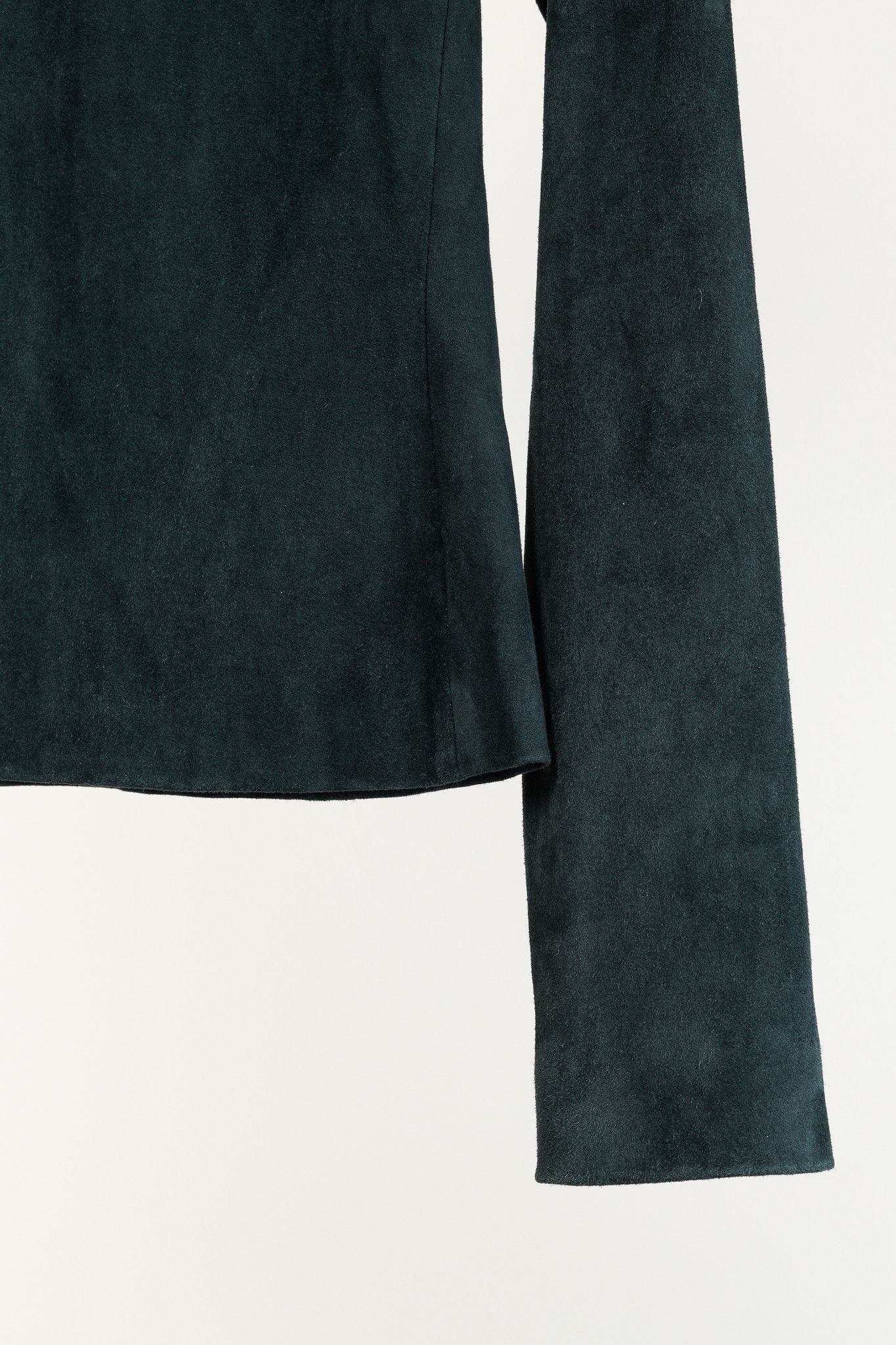 The Row The Row Beatty Dark Green Stretch-Suede Turtleneck Top Size M / US 6-8 / IT 42-44 - 7 Thumbnail