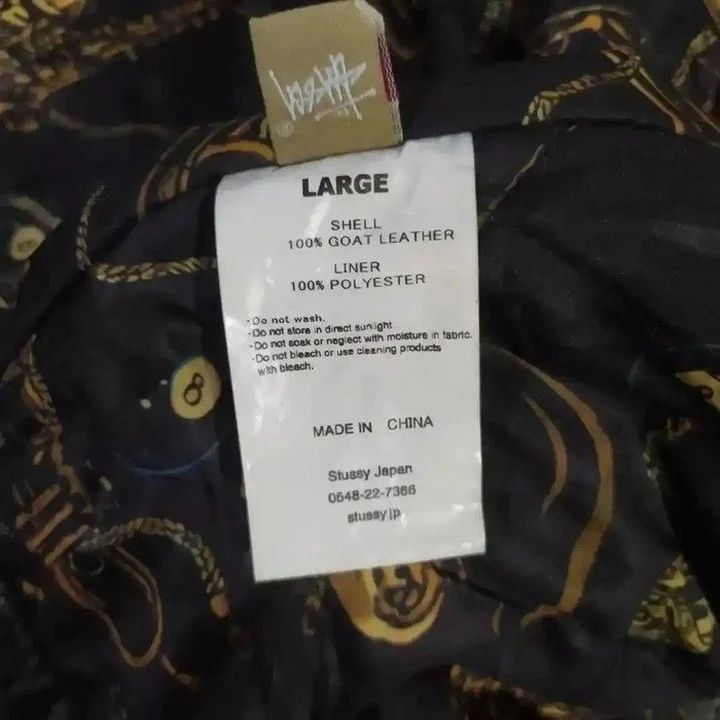 Stussy STUSSY CALIFORNIA USA LEATHER WINDBREAKER MONOGRAM JACKET Size US L / EU 52-54 / 3 - 5 Thumbnail