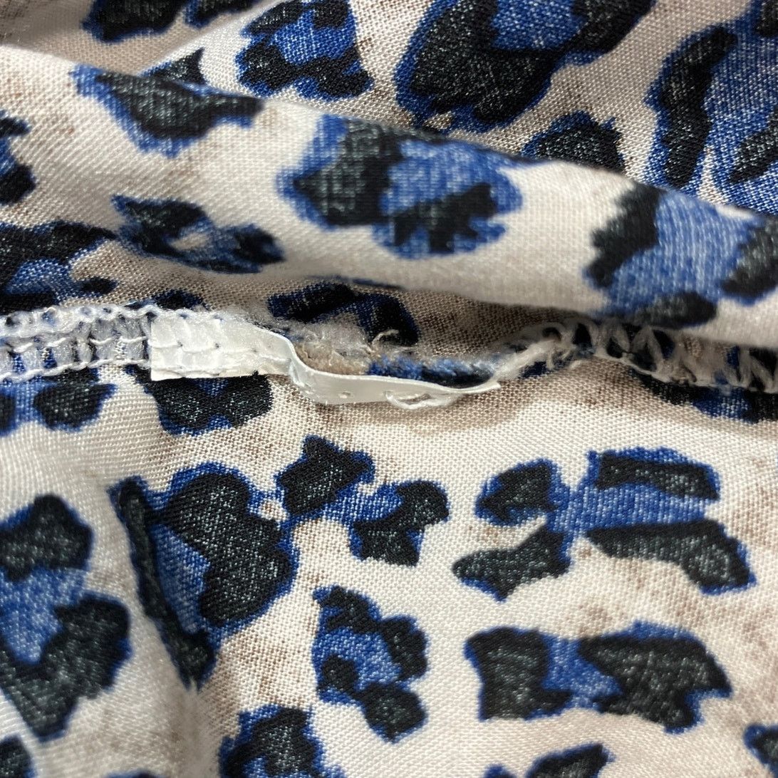 Other Amaryllis Leopard Print V-neck Flowy Tunic Blouse 2X Size XXL / US 16-18 / IT 52-54 - 5 Thumbnail