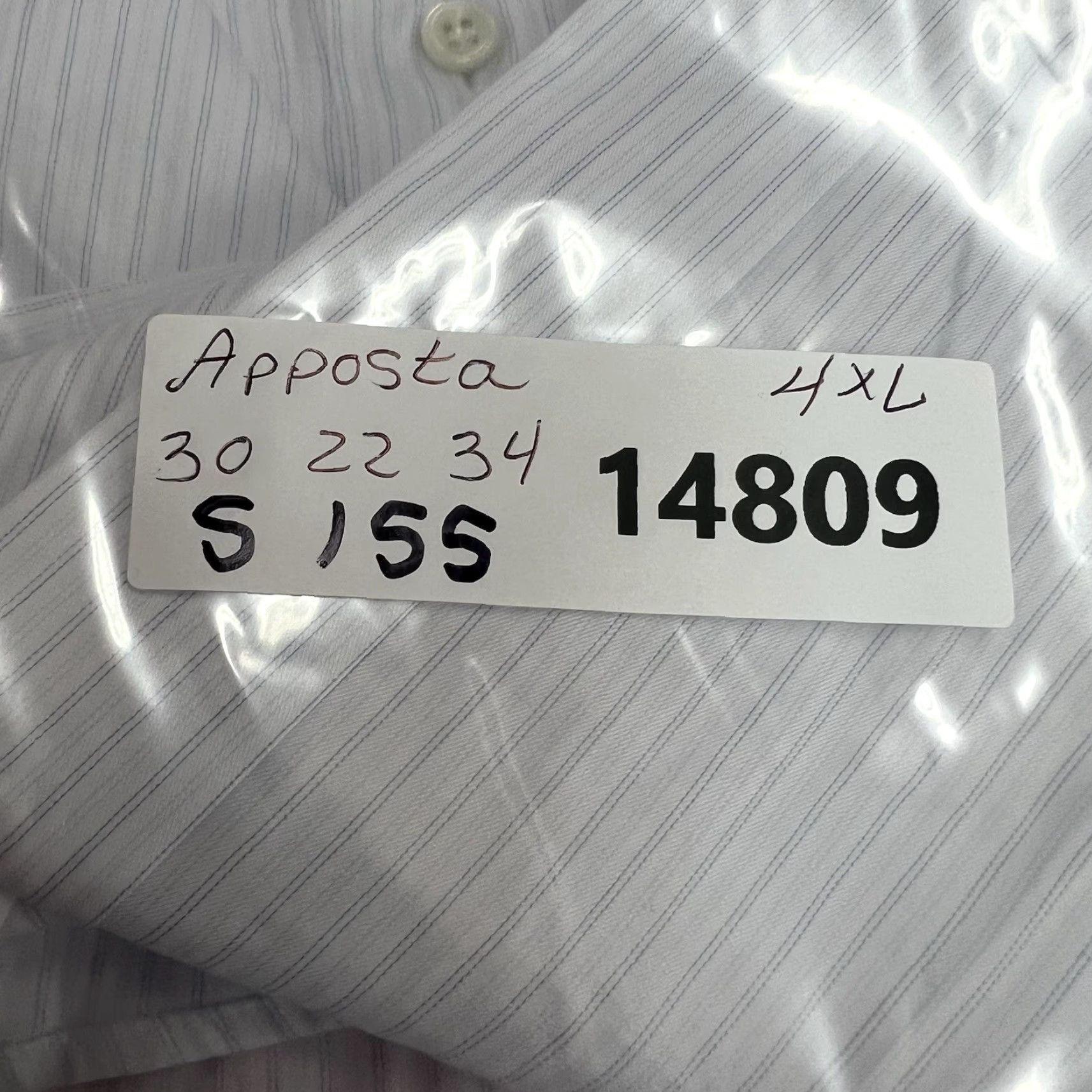Vintage Apposta Striped Button-Up Shirt Mens 4XL White/Blue Casual Classic Designer Cotton Striped Button-Up Shirt Mens 4XL Blue White Italy Size US XXL / EU 58 / 5 - 8 Thumbnail