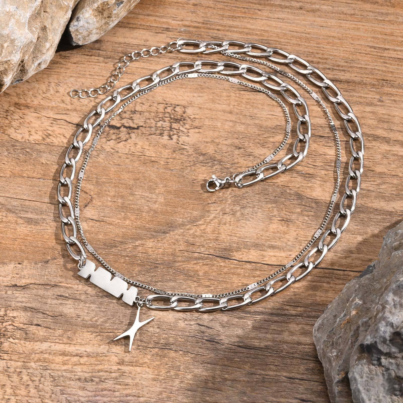 Jewelry Double Layer Silver Necklace Size ONE SIZE - 2 Thumbnail